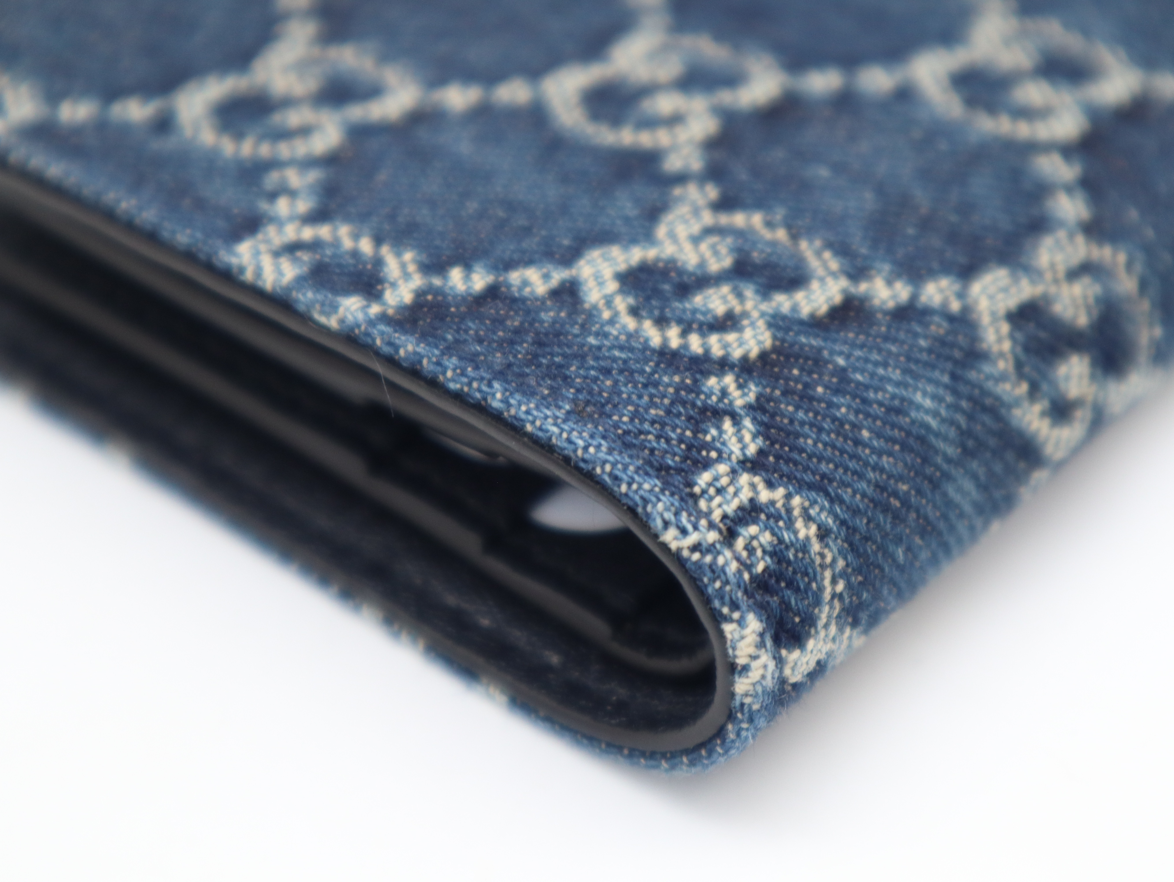 875798 Denim Gucci Plaque Small Wallet (with dust bag and box) — view 7