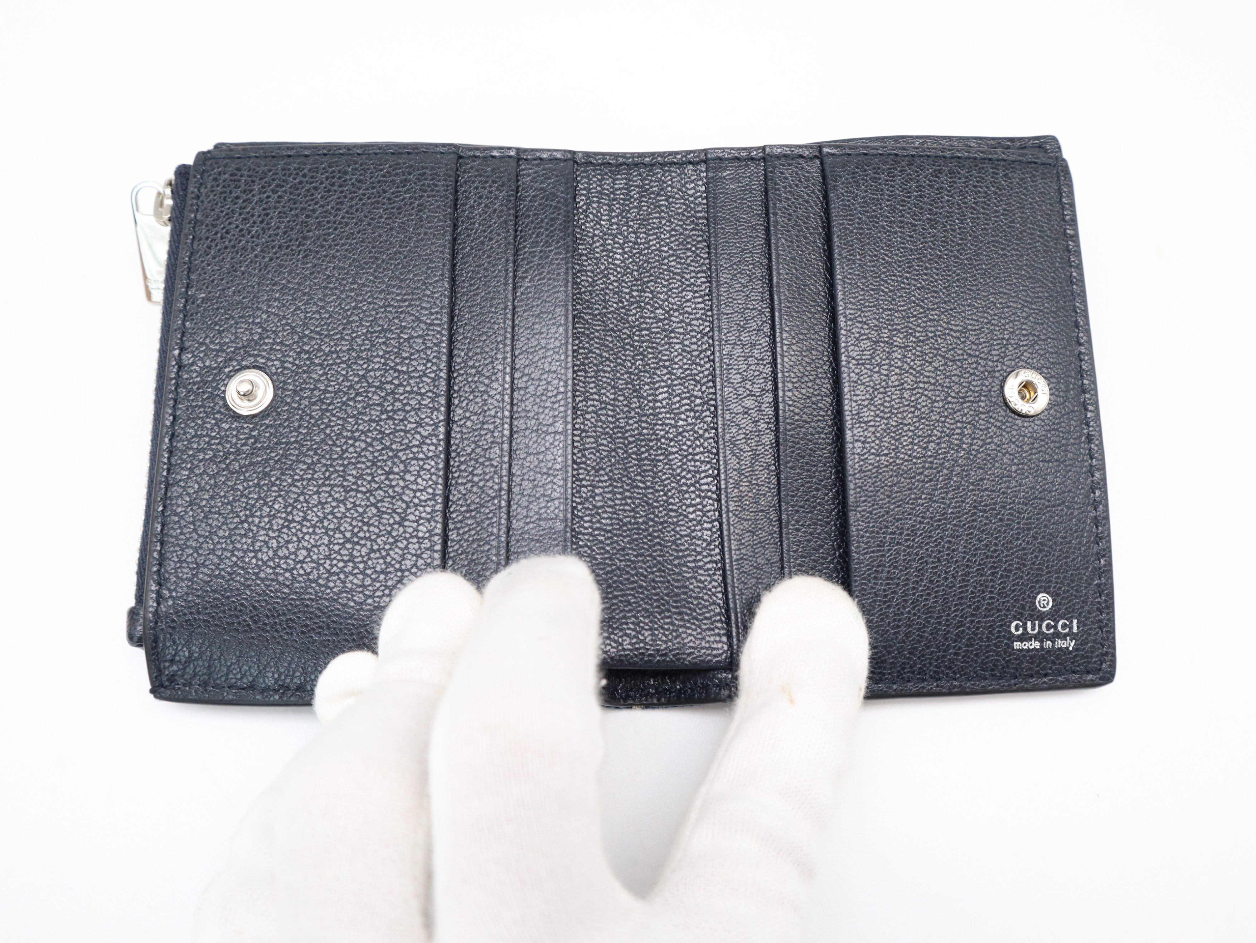 875798 Denim Gucci Plaque Small Wallet (with dust bag and box) — view 8