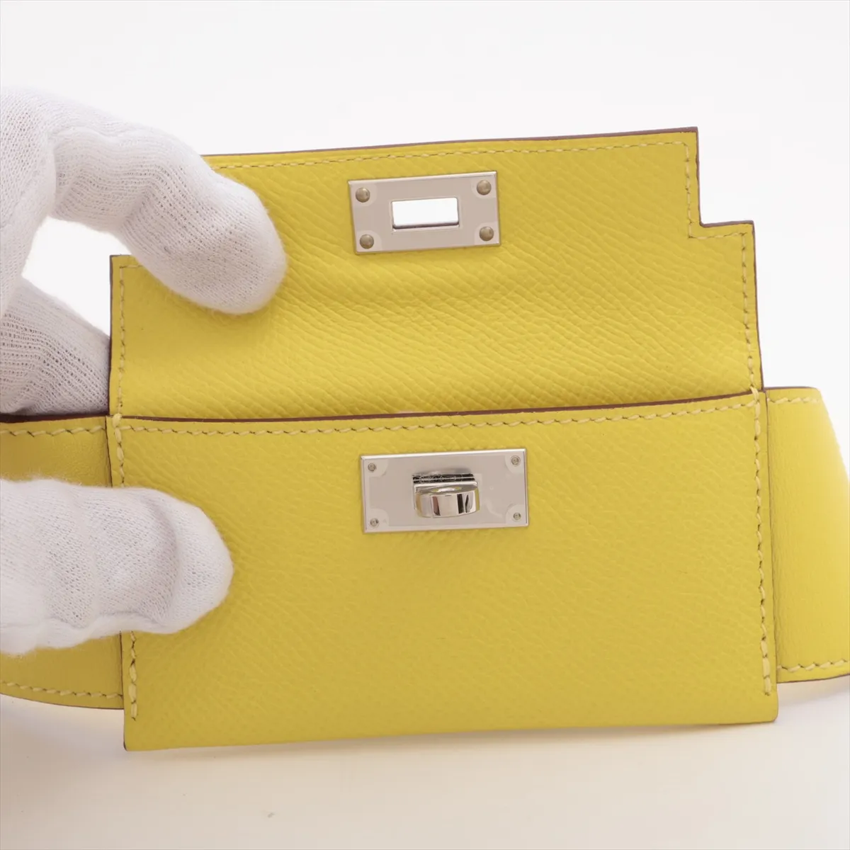 Kelly Pocket, Year: 2020, Shoulder Strap, Leather, Lime, — view 7