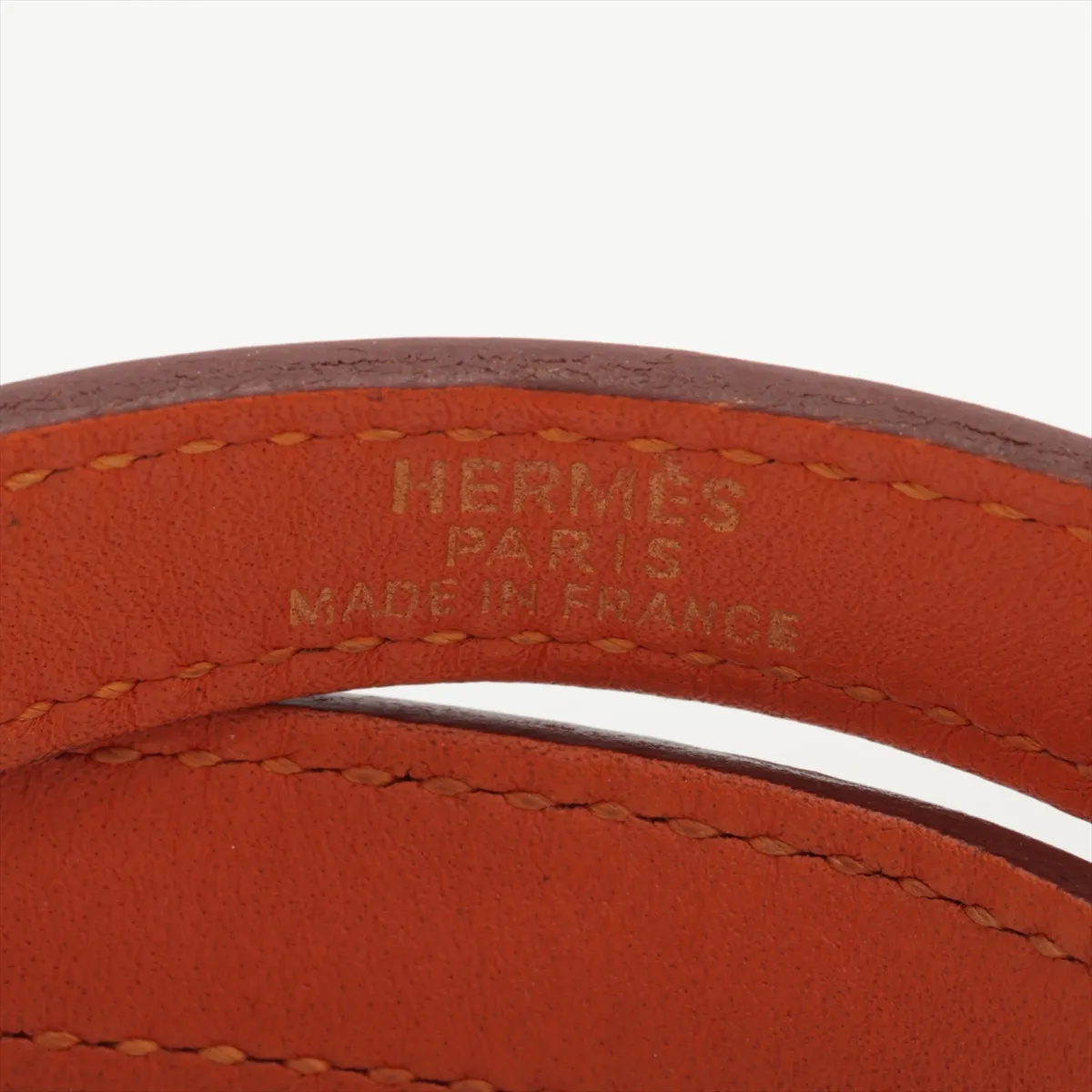 Kelly Double Tour G:2003 Bracelet Box Calf Orange x Gold — view 6