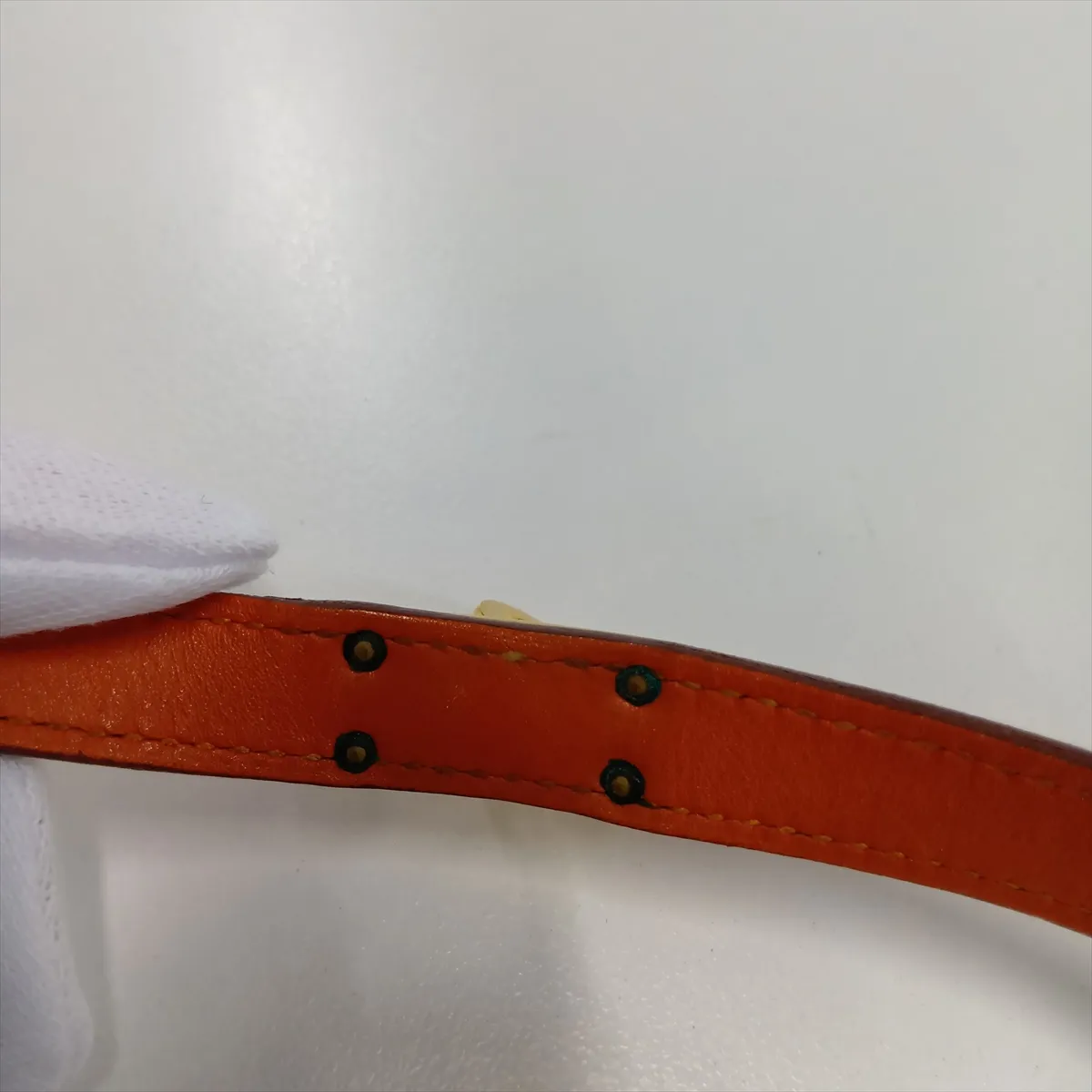 Kelly Double Tour G:2003 Bracelet Box Calf Orange x Gold — view 8