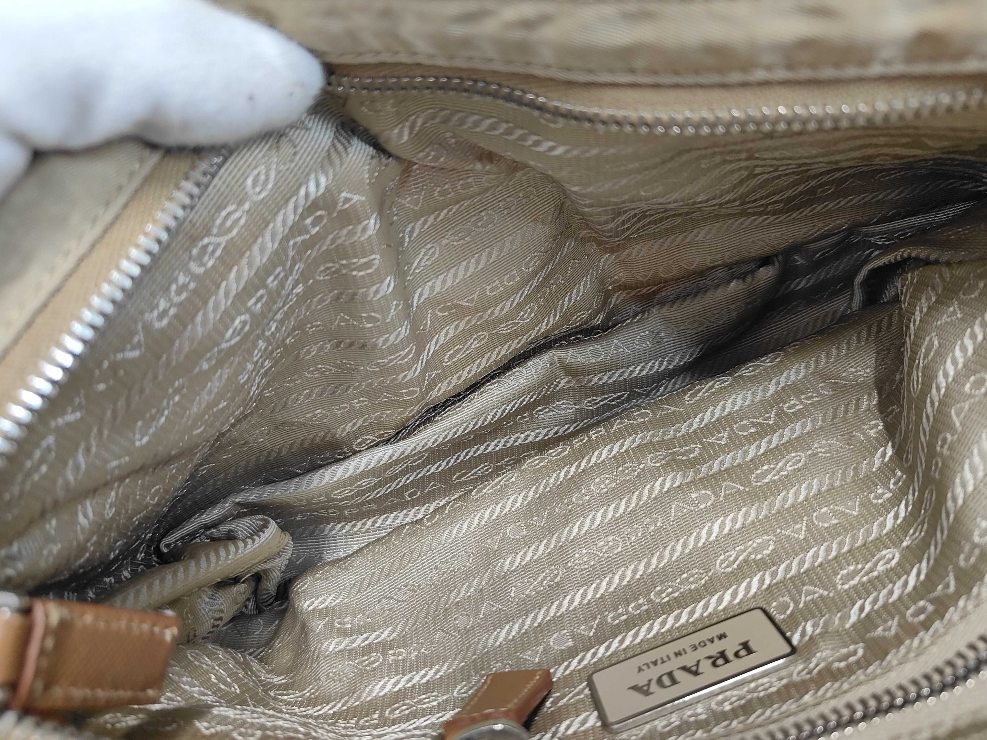 Nylon Shoulder Bag Beige Shoulder Bag — view 8