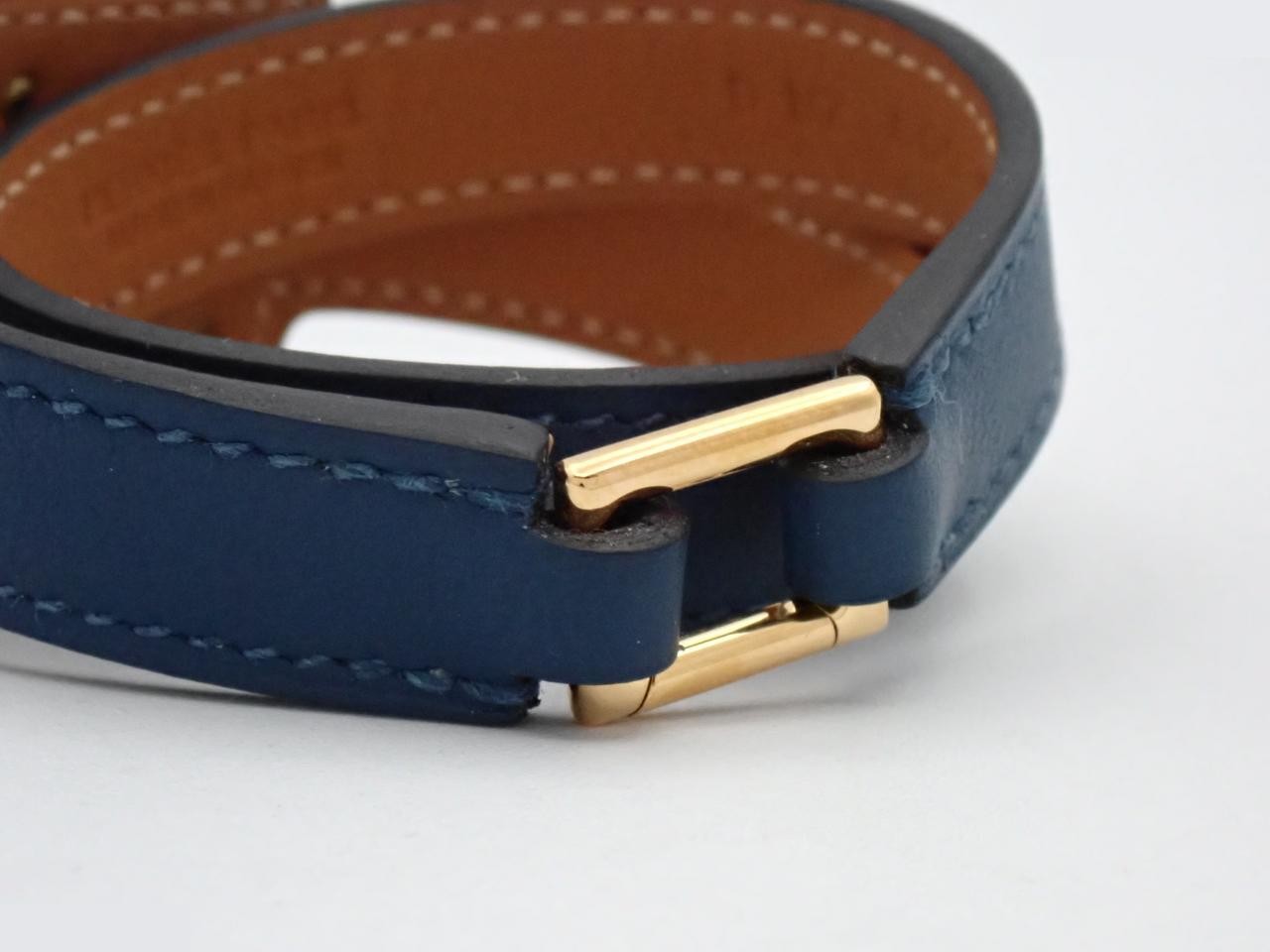 O'Kelly Double Tour Leather Bracelet, Navy — view 3