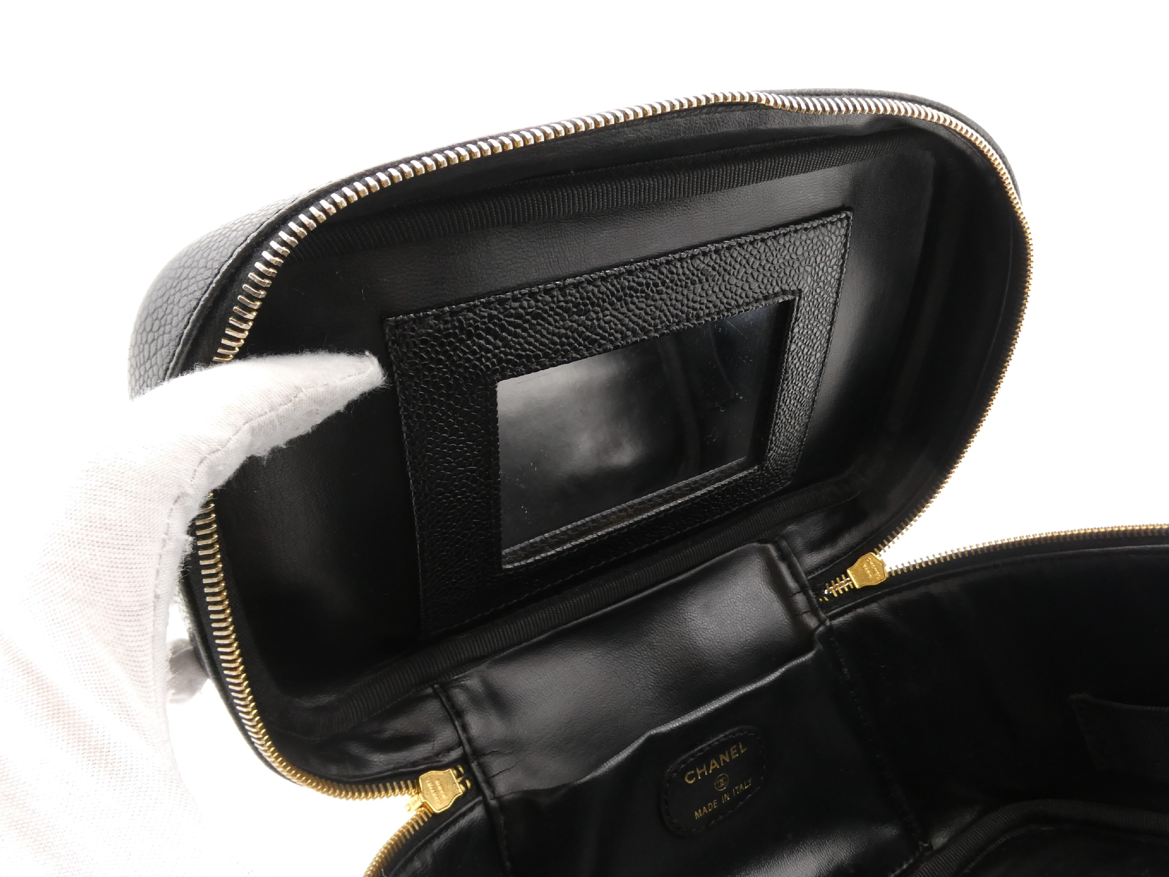 Caviar Skin Coco Mark Vanity Bag — view 7