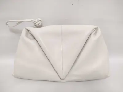 Triangle Leather Clutch Bag