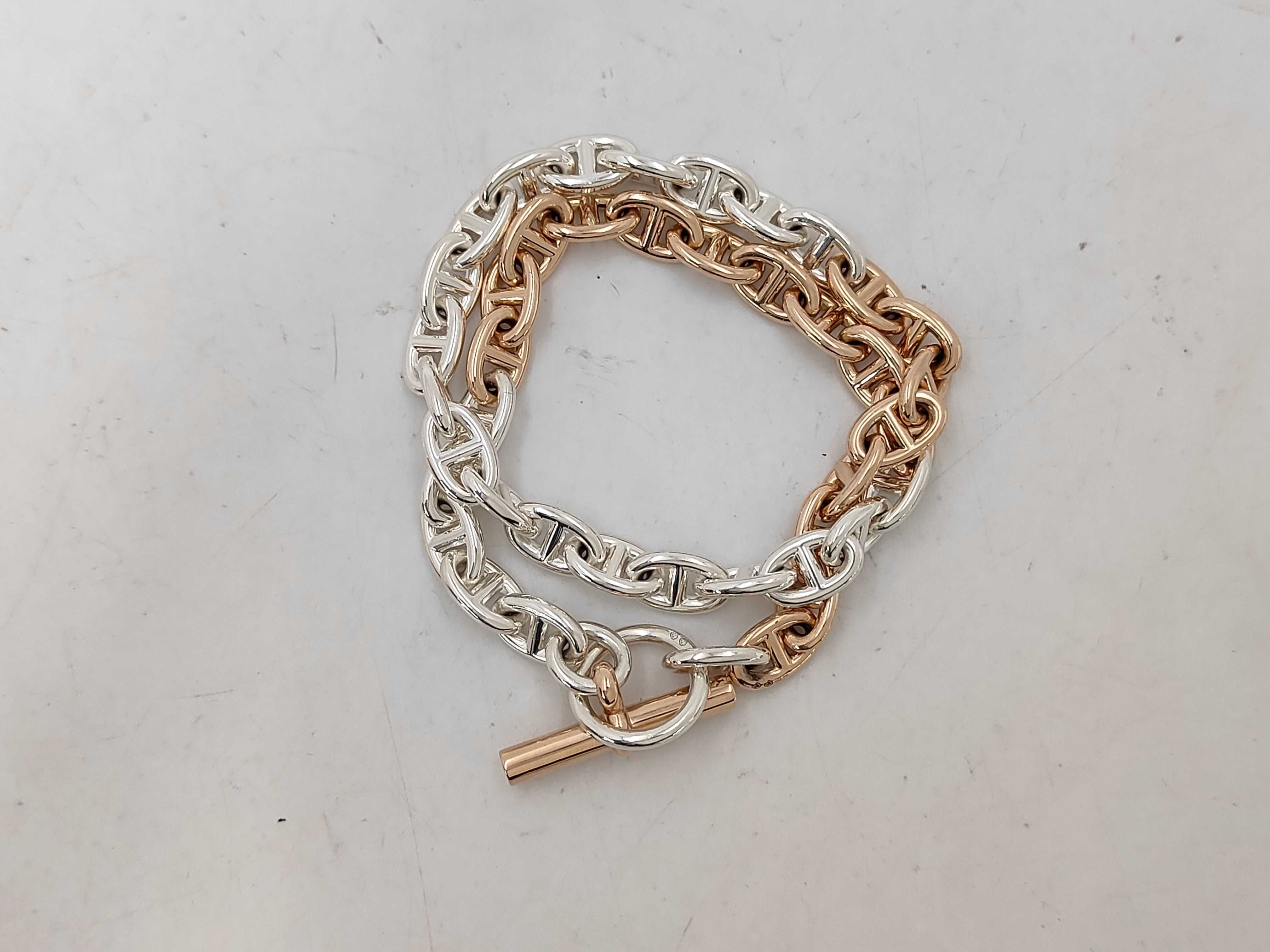 Double Tour Chaine d'Ancre Bracelet/Bangle, 43 links, 92.5g — view 2