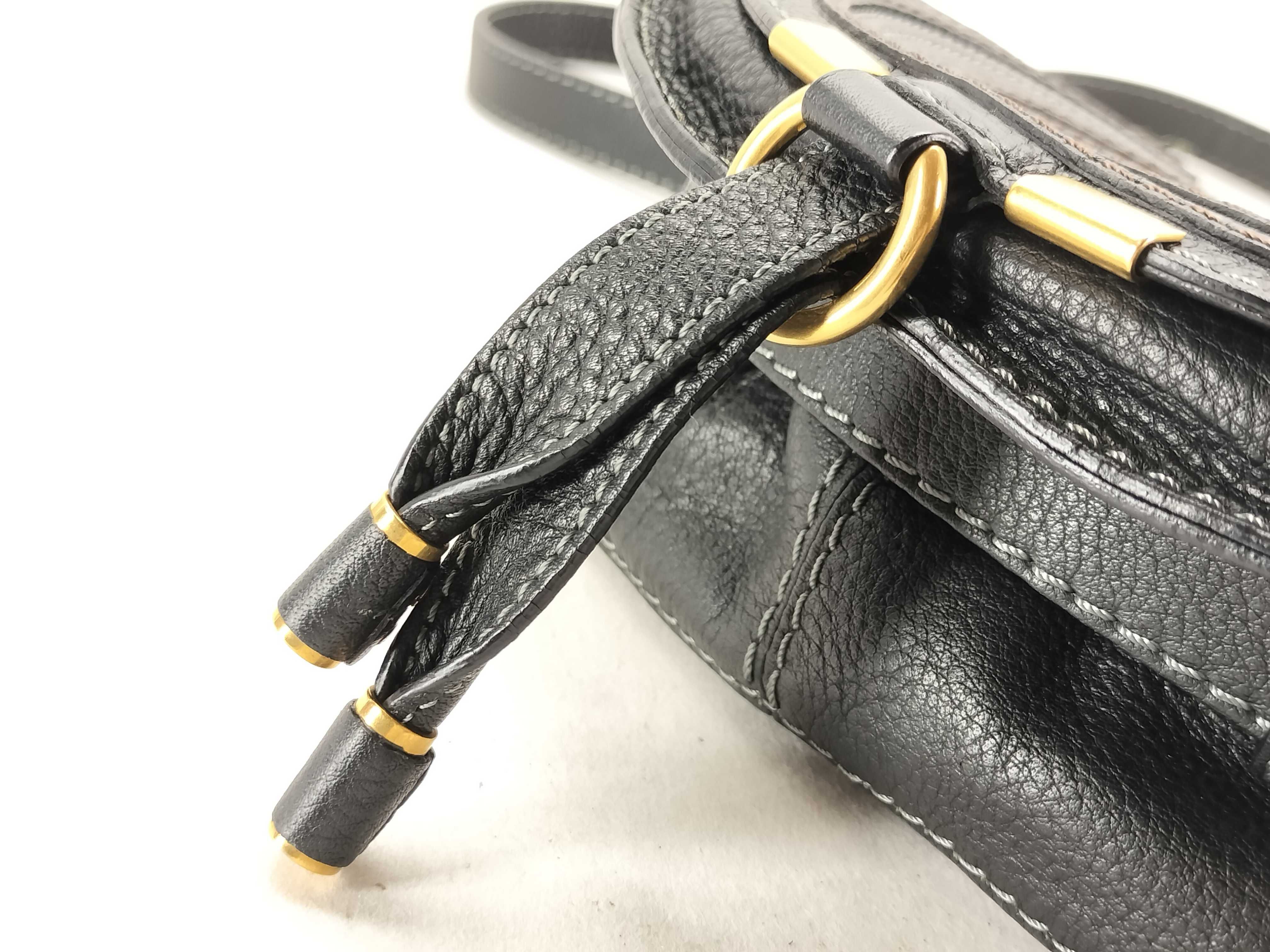 Marcie Leather Shoulder Bag, Black — view 13
