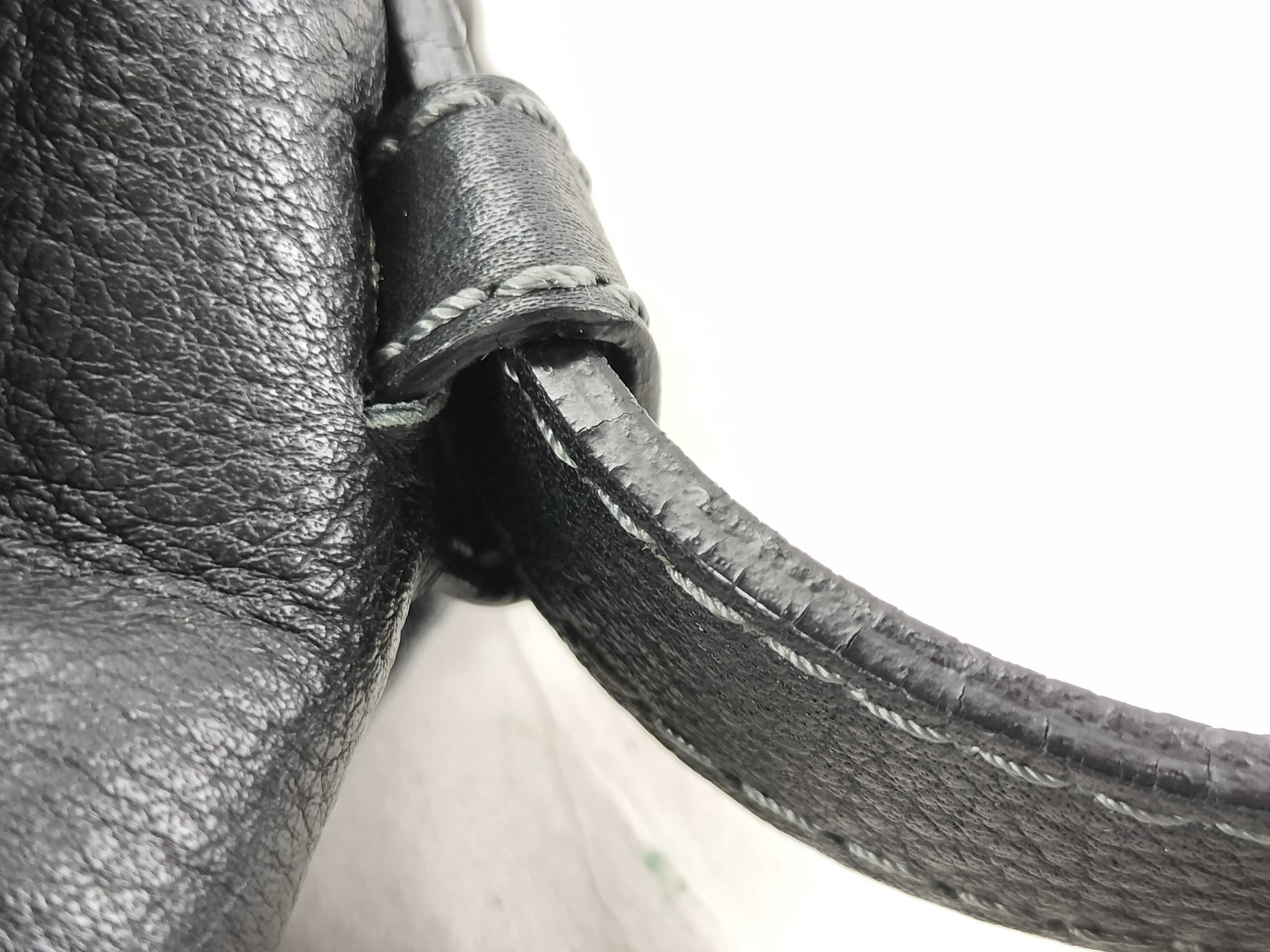 Marcie Leather Shoulder Bag, Black — view 5