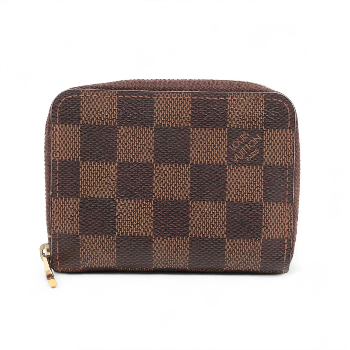 Damier Zippy Coin Purse N63070 TS3186 Brown Compact Wallet