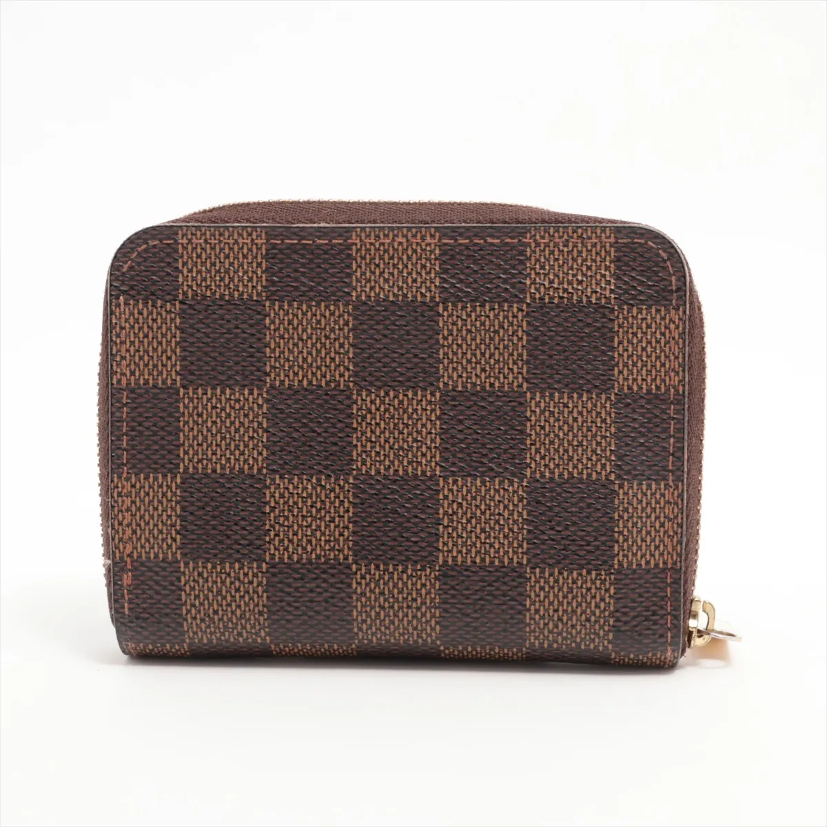 Damier Zippy Coin Purse N63070 TS3186 Brown Compact Wallet — view 2