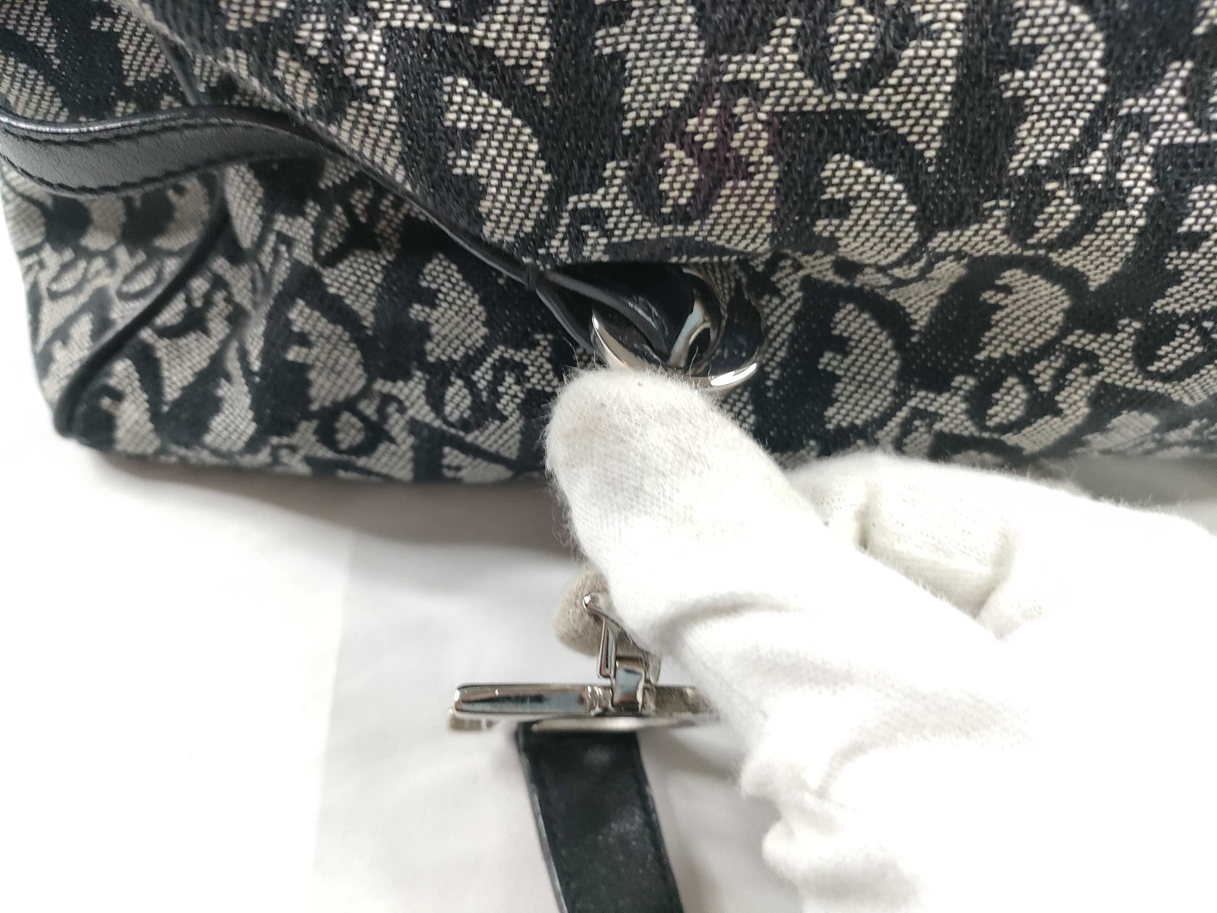 Trotter Dior Tote Bag Trotter Canvas Leather Tote Bag — view 9