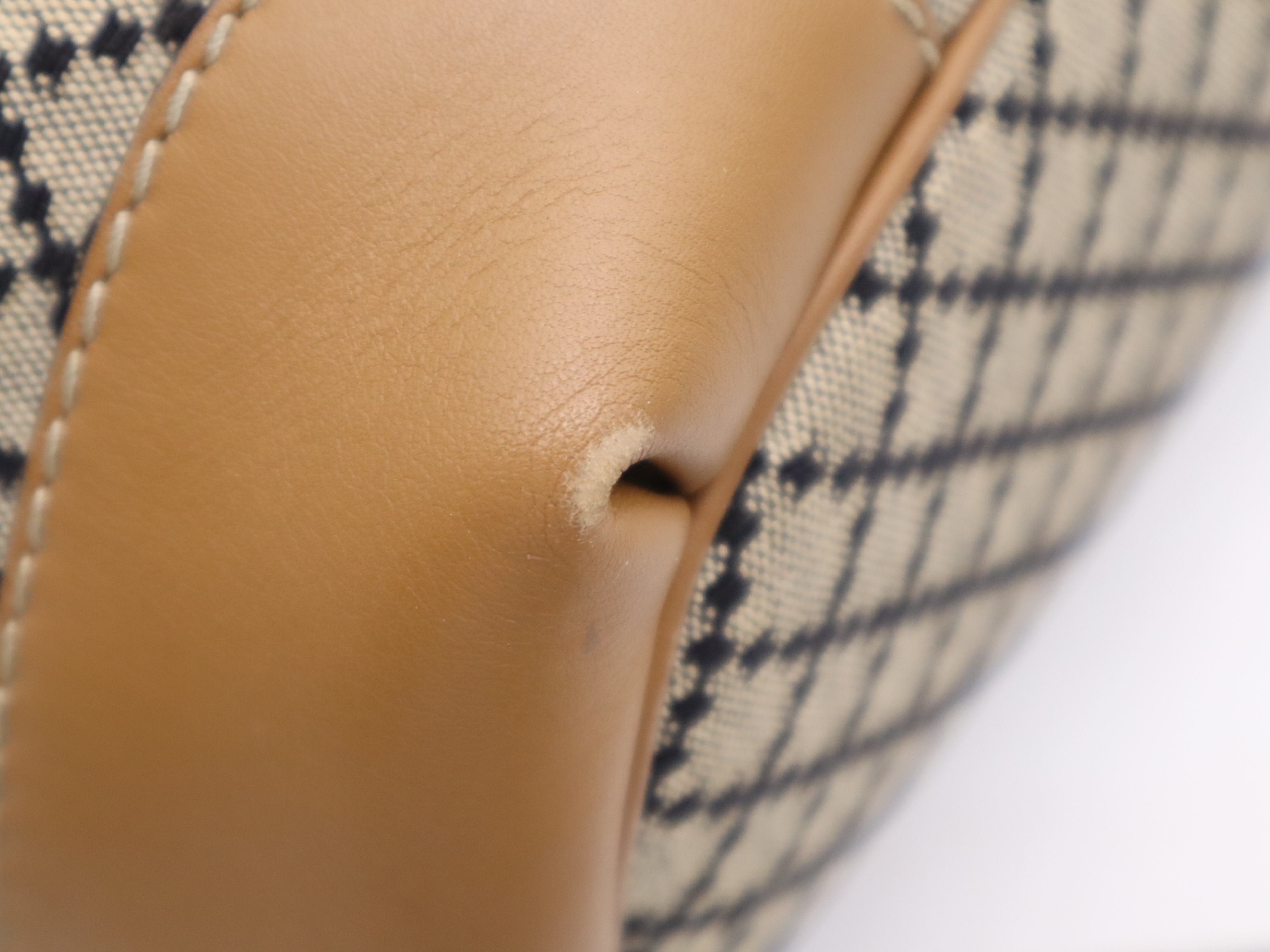 247902 Canvas x Leather Diamante Sukey 2-way Handbag Brown Gold Hardware with Shoulder Strap and Charm — view 11