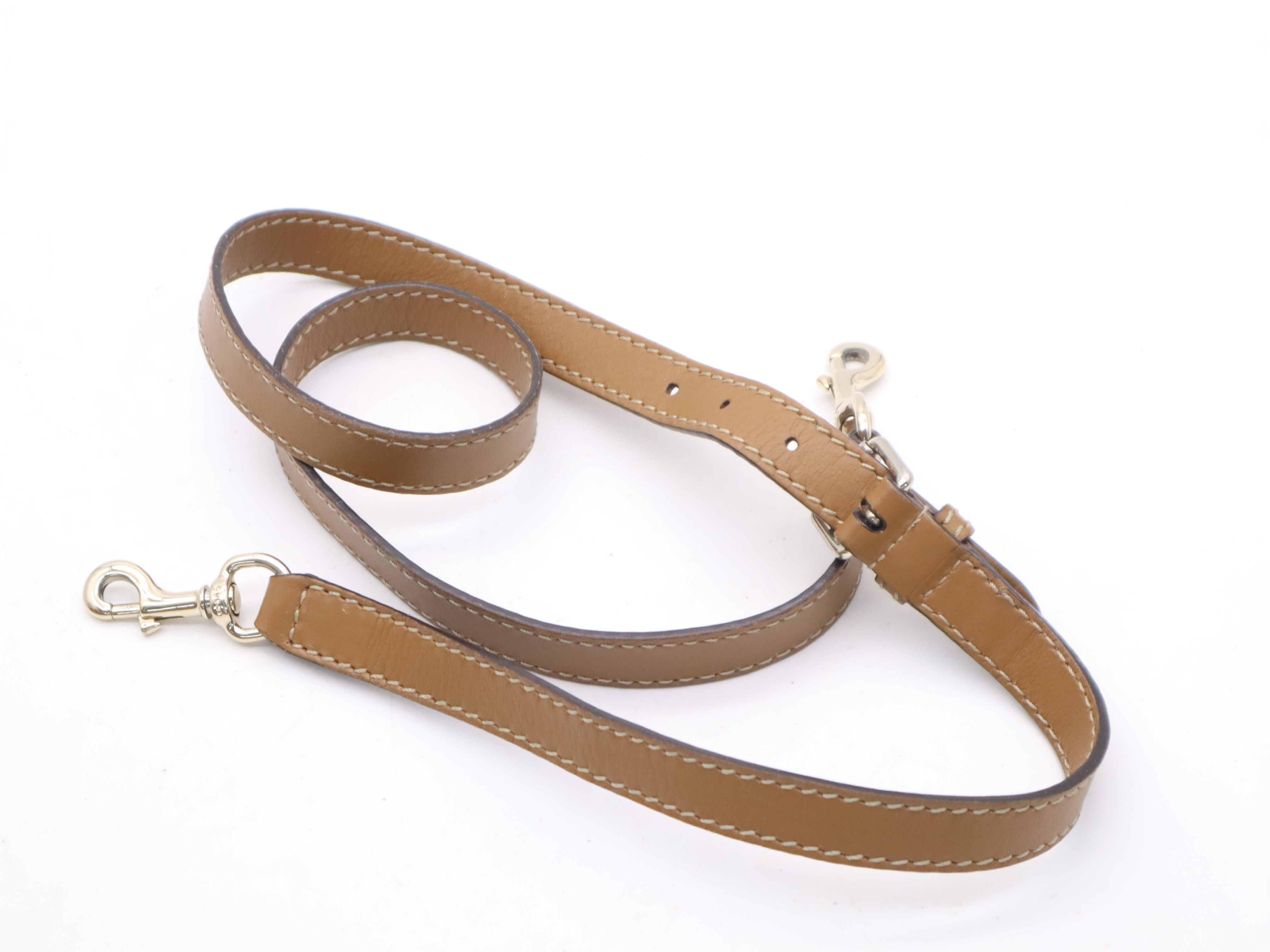 247902 Canvas x Leather Diamante Sukey 2-way Handbag Brown Gold Hardware with Shoulder Strap and Charm — view 15