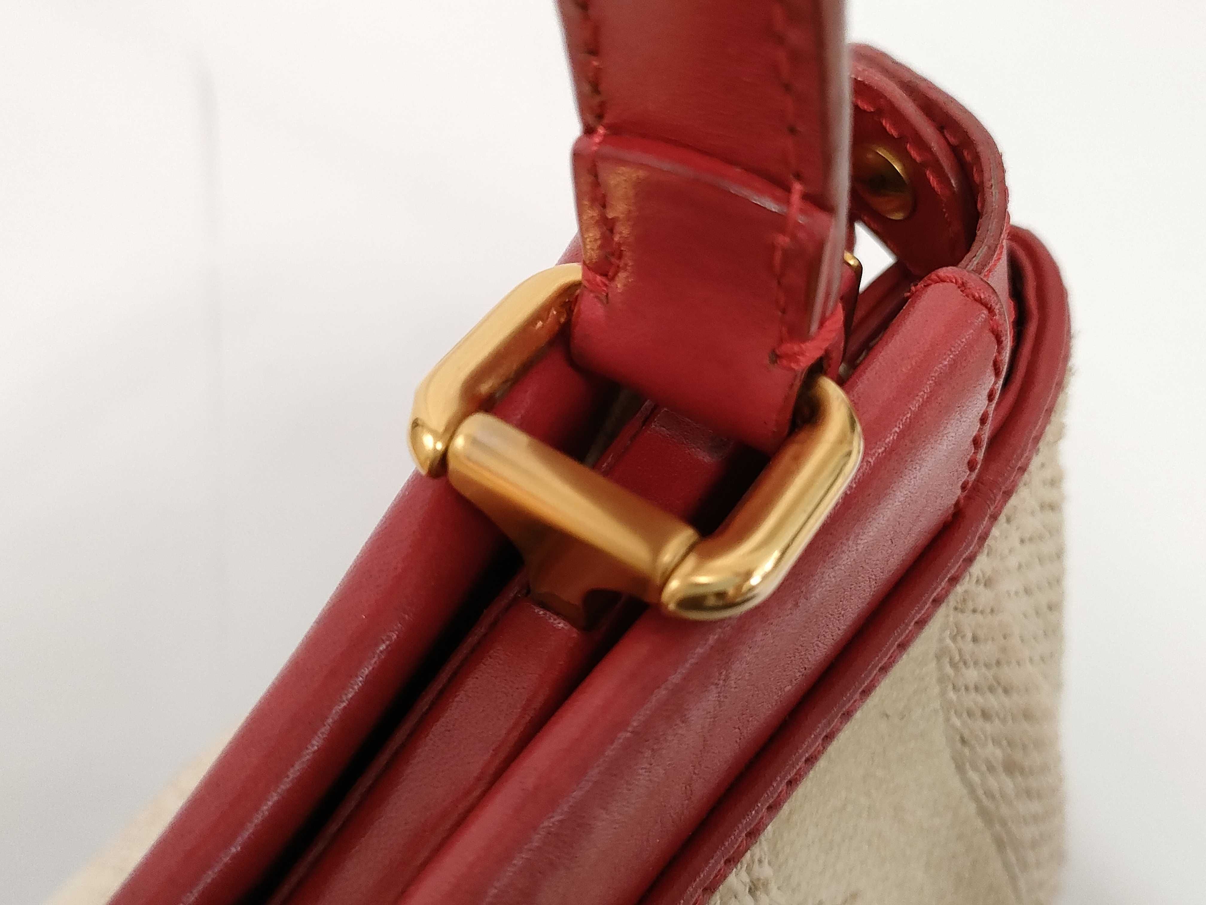 Pecan Pattern Fendi Peekaboo Regular 2-Way Handbag Pecan Stripe Canvas x Leather Pink x Ivory Strap and Dust Bag Included — view 9