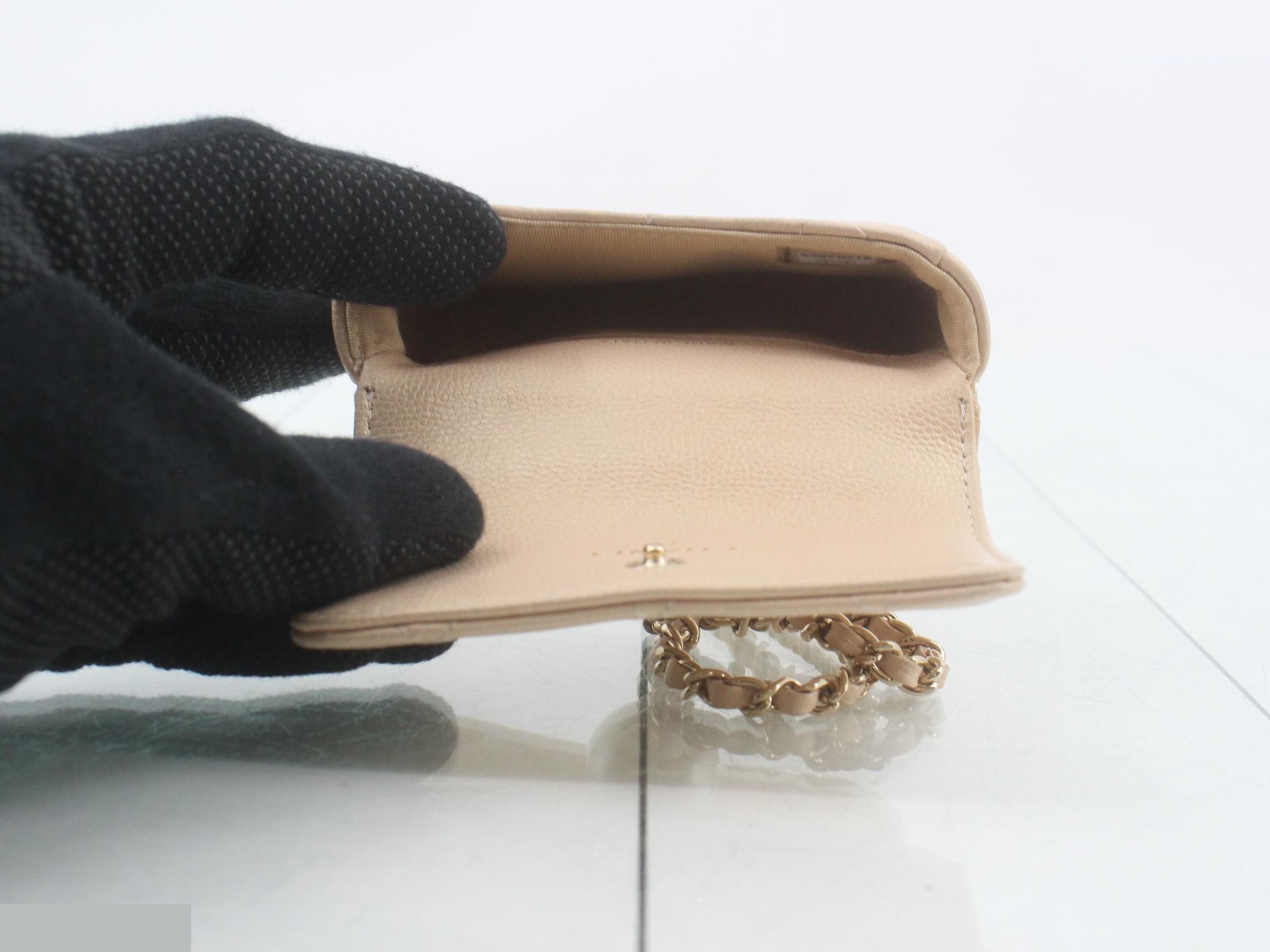 Matelassé caviar leather Coco Mark chain case — view 4