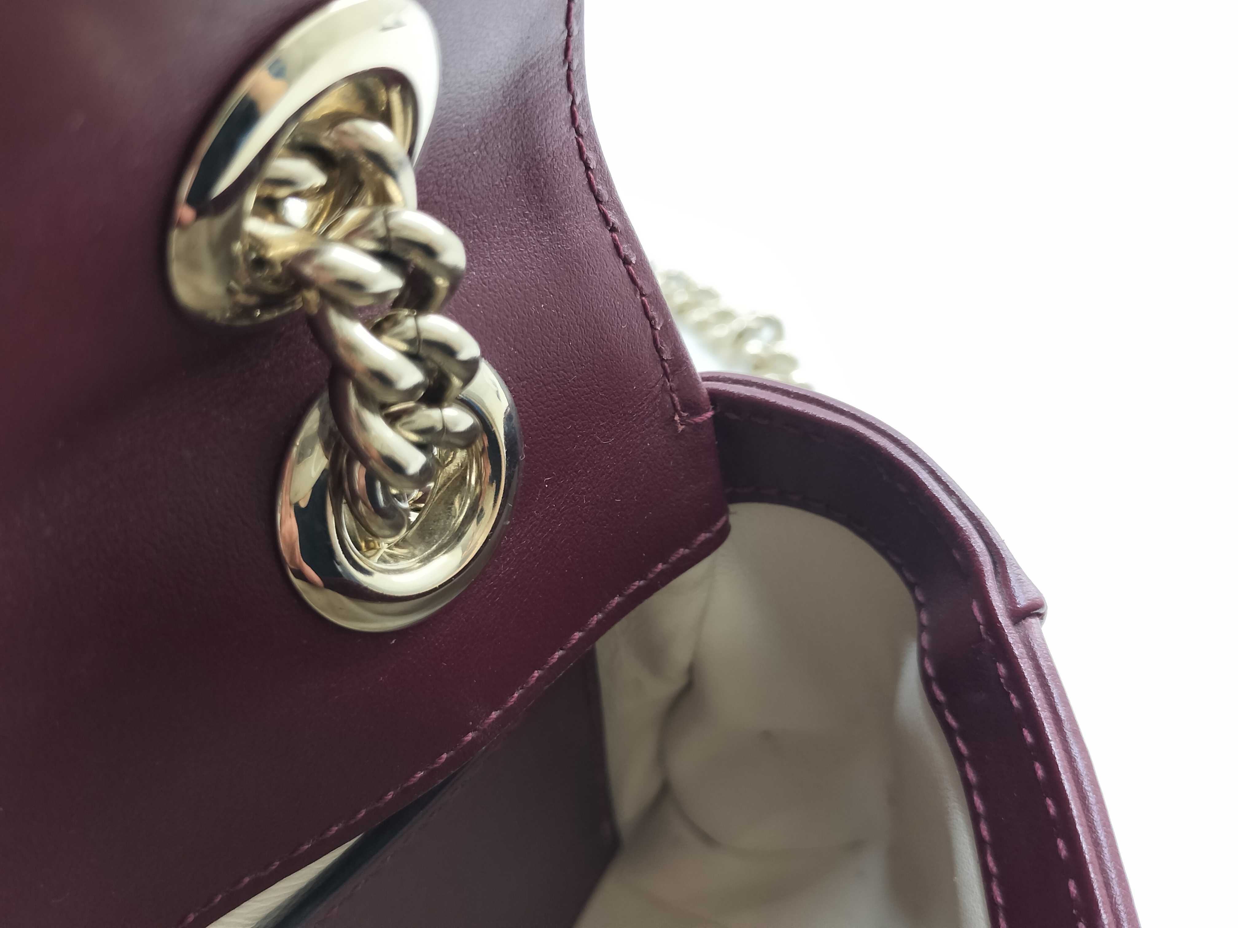 DU- GG Marmont Leather Chain Shoulder Bag Red 446744 Shoulder Bag — view 12