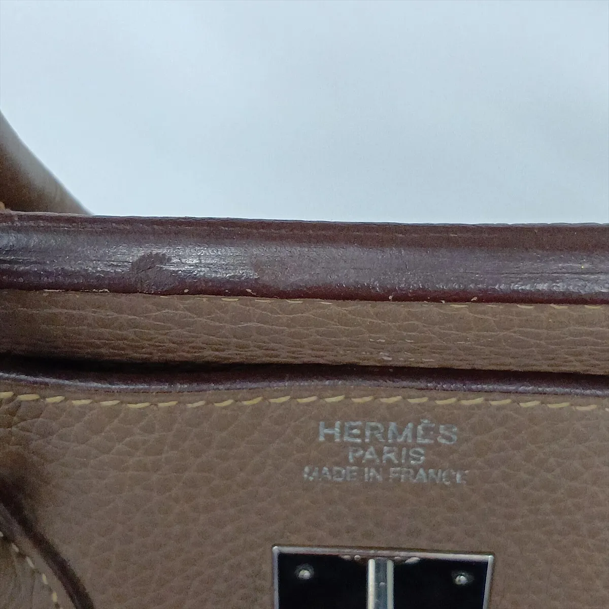 [Individually packaged] Hermes Birkin 35 Letournée Taurillon Clemence Etoupe Silver Hardware J: 2006 — view 15