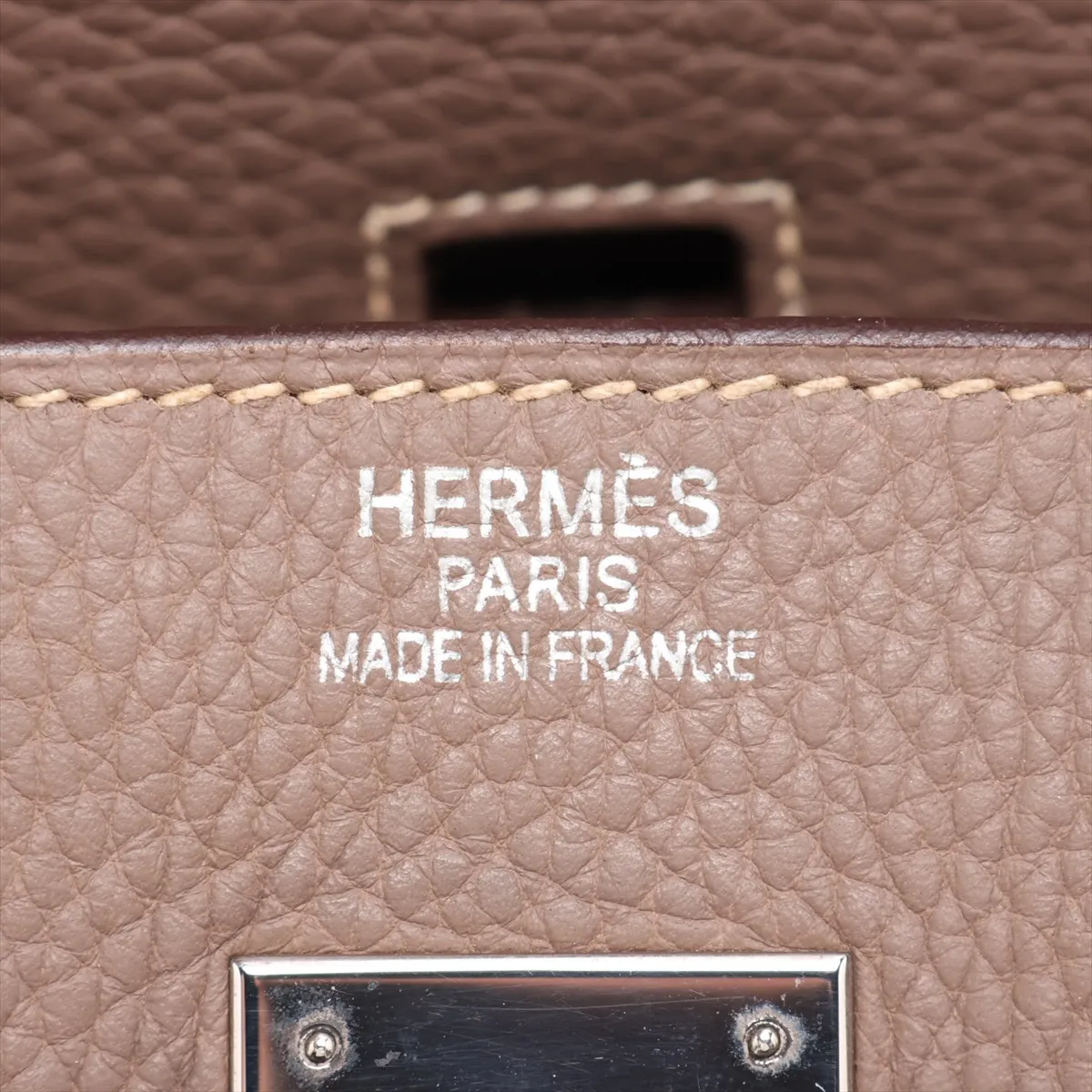 [Individually packaged] Hermes Birkin 35 Letournée Taurillon Clemence Etoupe Silver Hardware J: 2006 — view 10