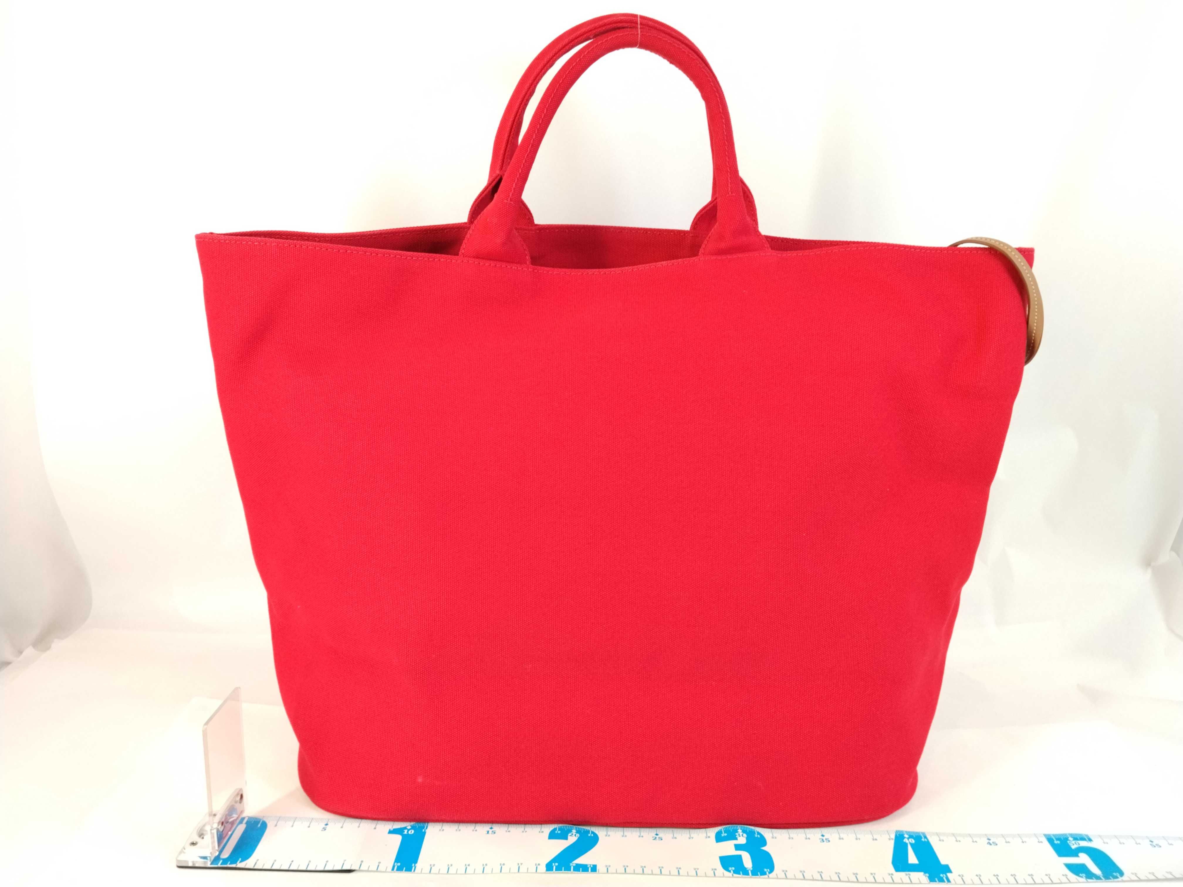 Canapa Canvas Handbag, Red Tote Bag — view 2