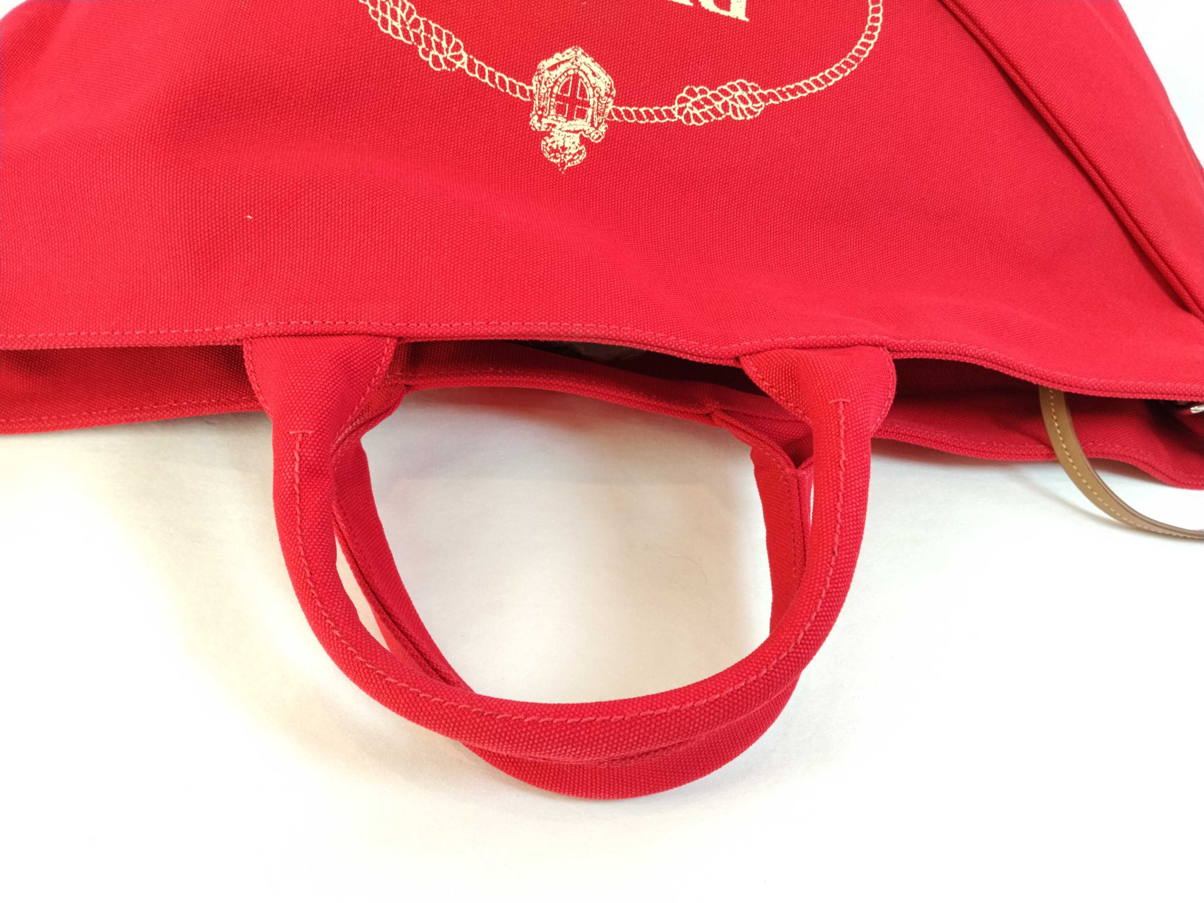 Canapa Canvas Handbag, Red Tote Bag — view 3