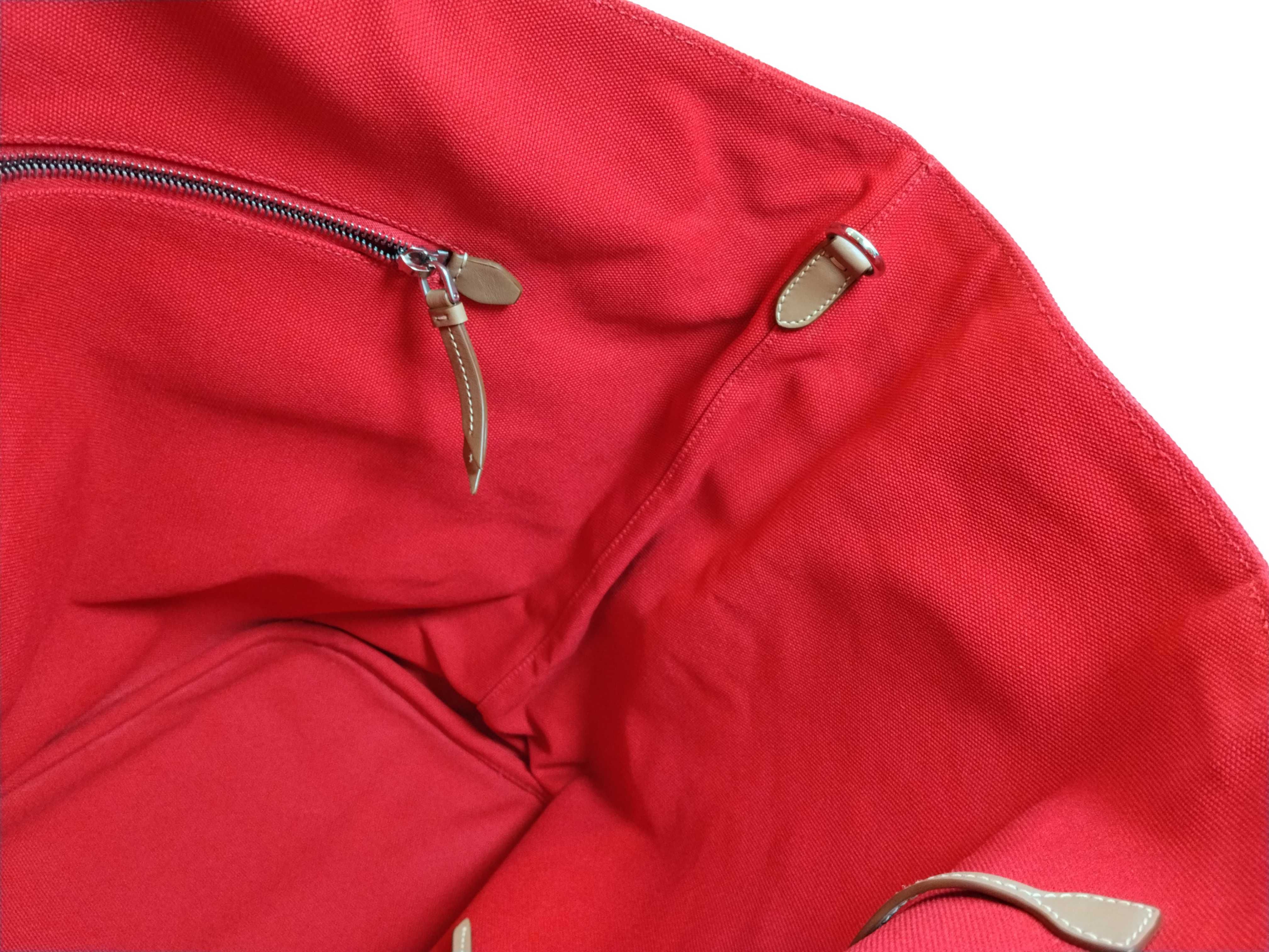Canapa Canvas Handbag, Red Tote Bag — view 9