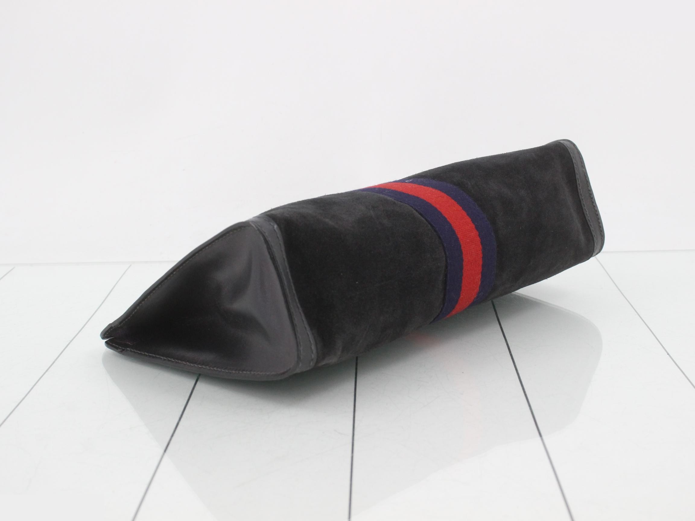 Suede Sherry (ribbon) clutch pochette — view 5