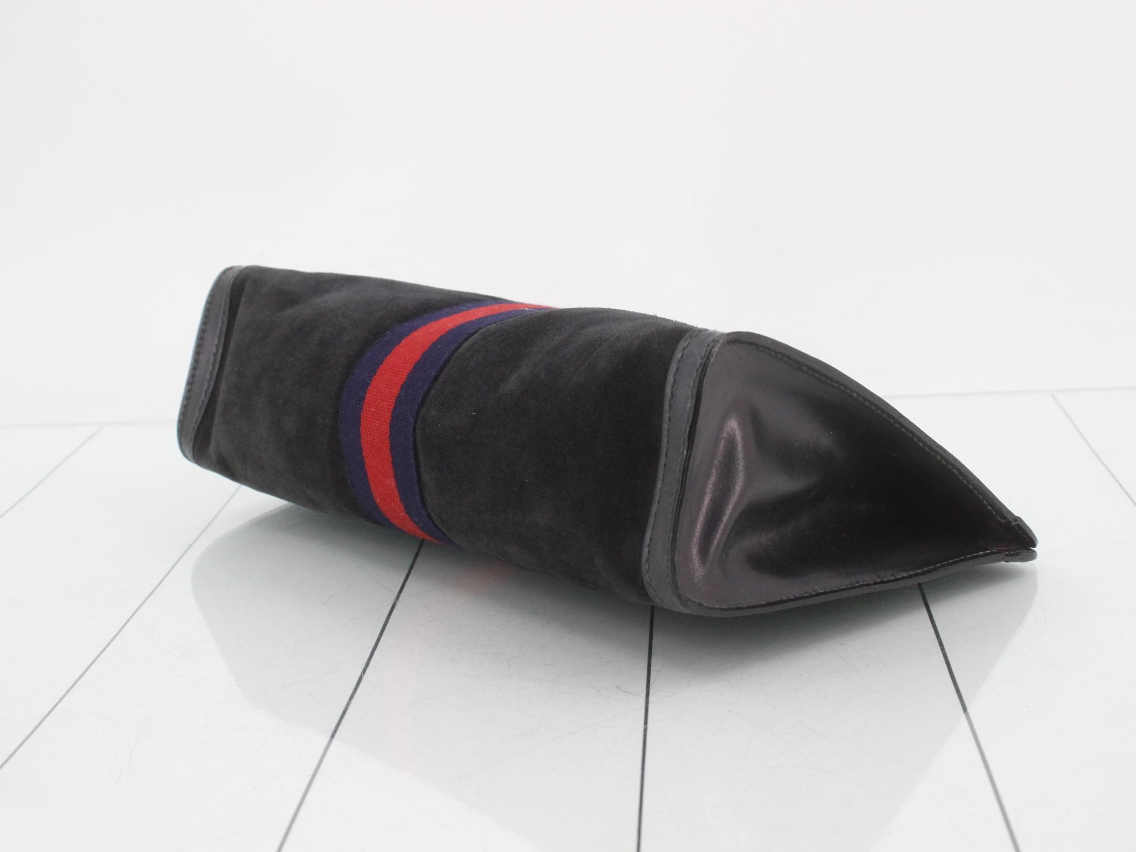 Suede Sherry (ribbon) clutch pochette — view 6