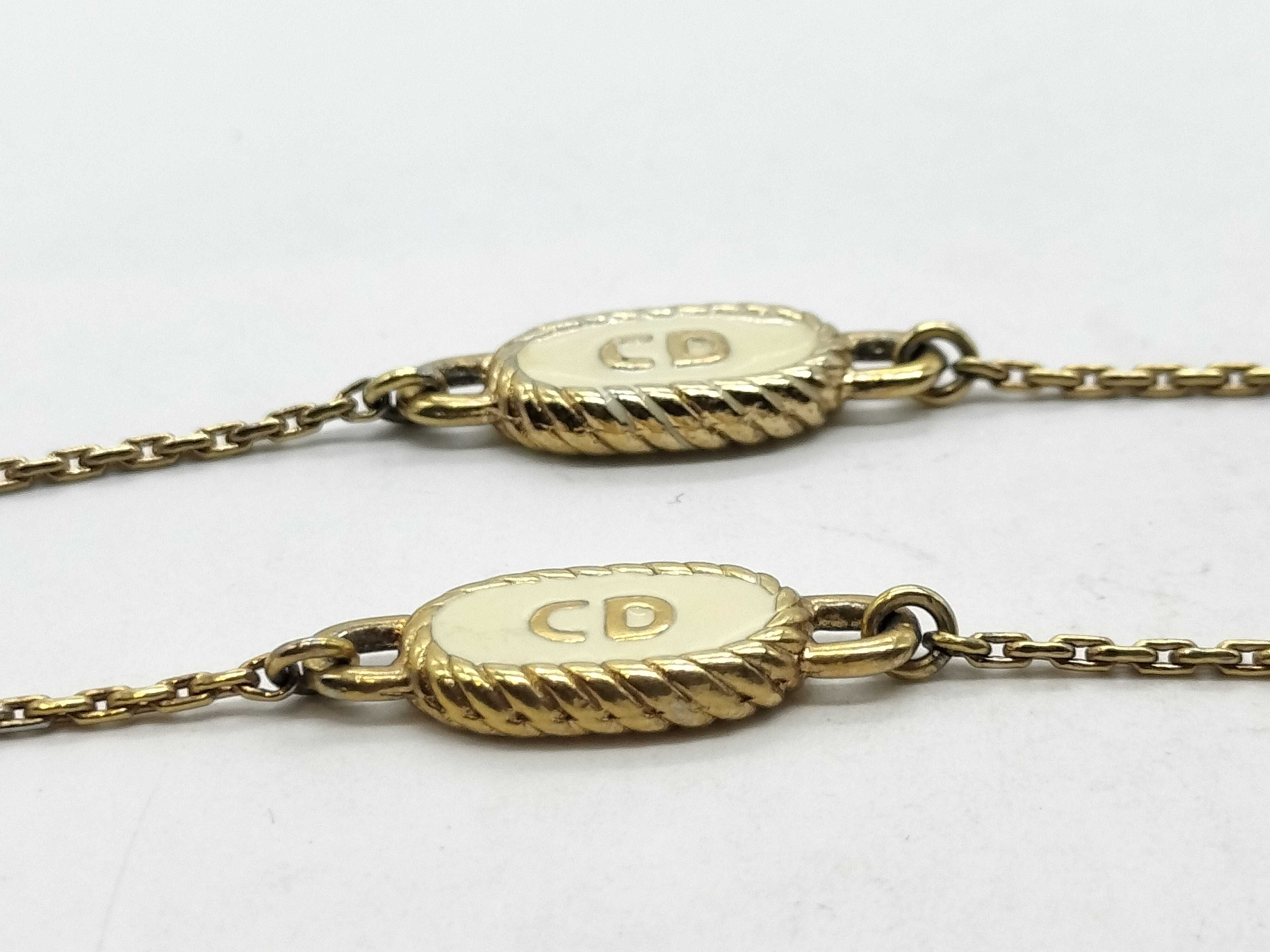 Oval CD Logo Plated Necklace — view 3