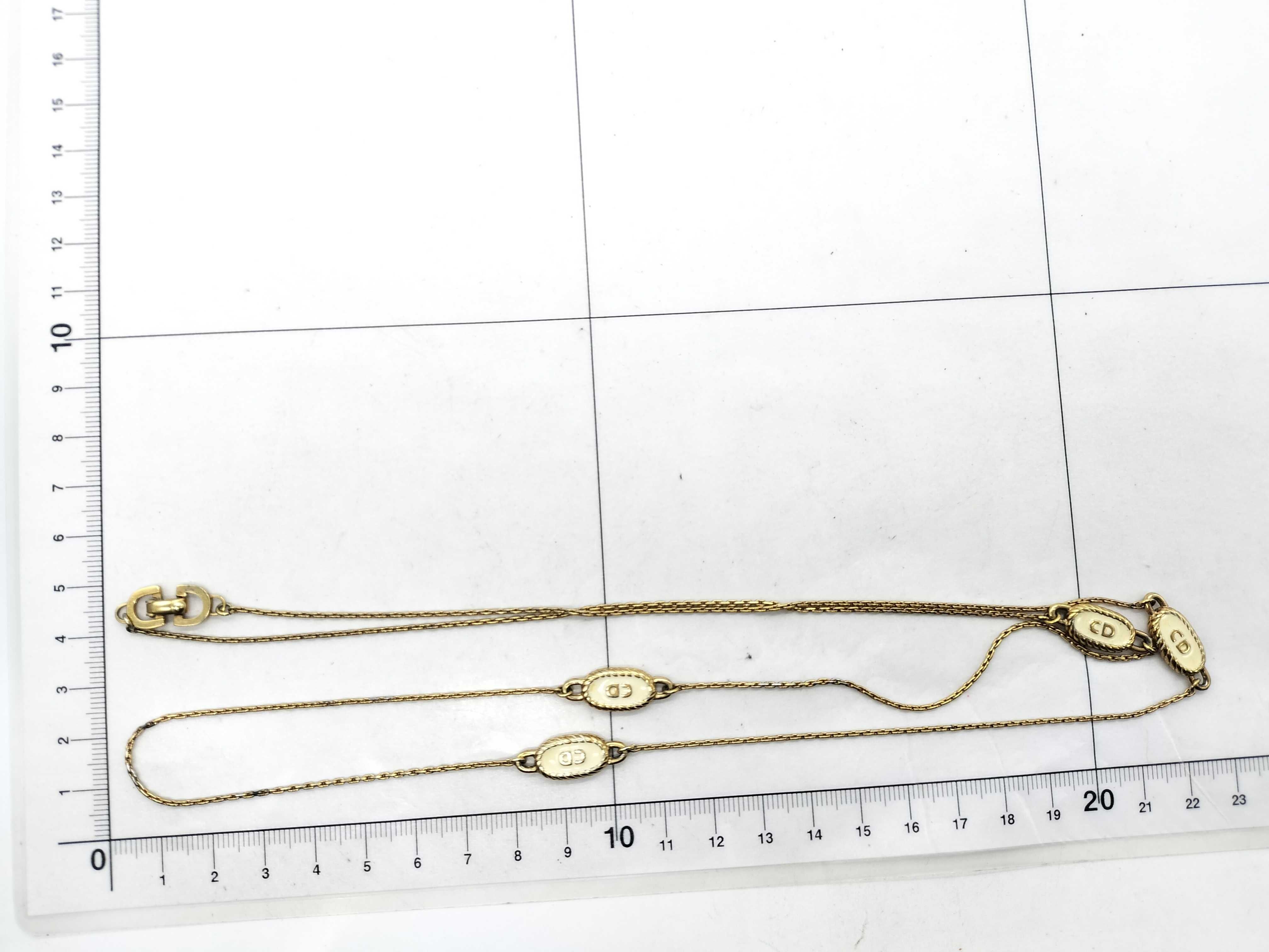 Oval CD Logo Plated Necklace — view 6