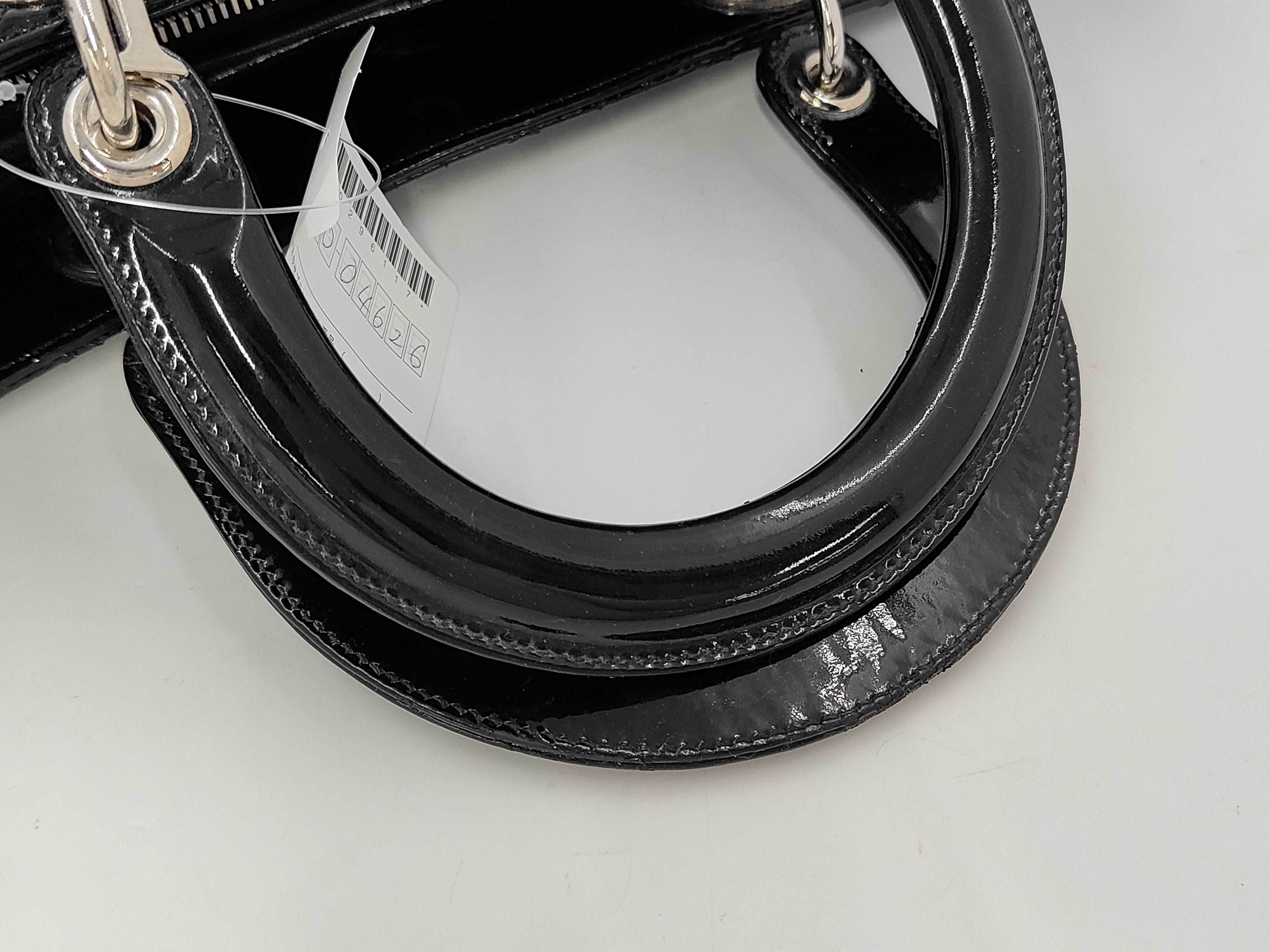 Lady Dior 2-way patent leather black handbag — view 5