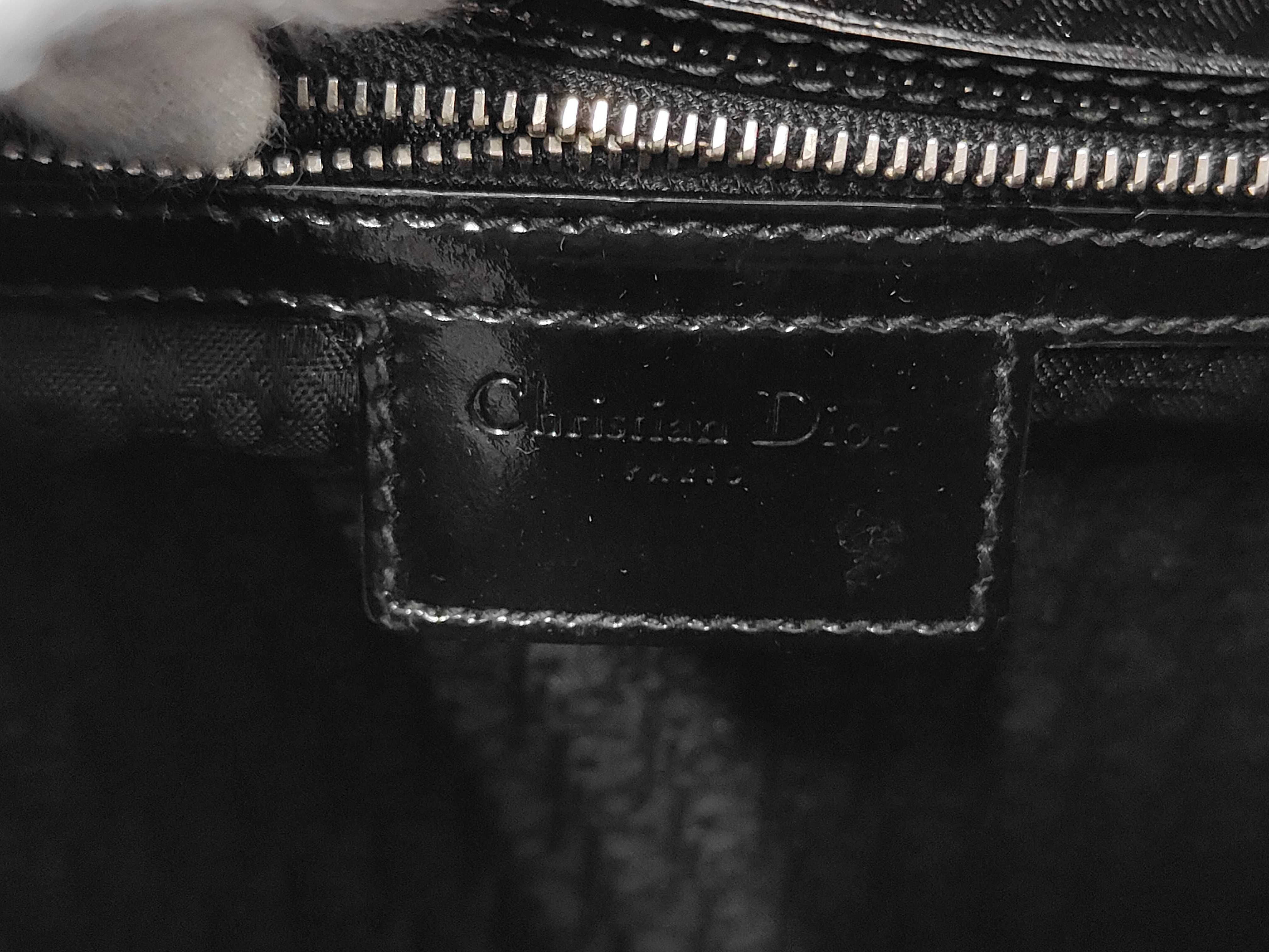 Lady Dior 2-way patent leather black handbag — view 8