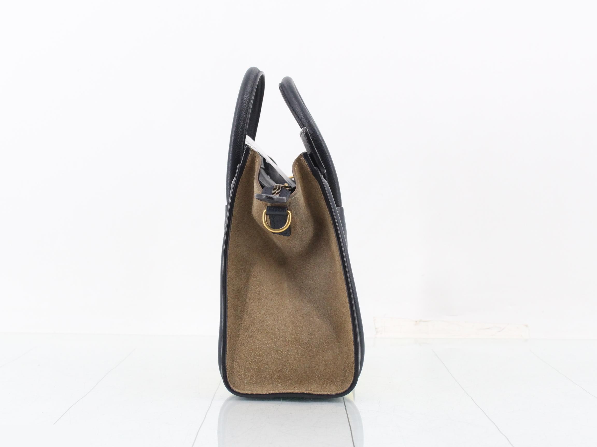 Luggage Nano Leather/Suede 2-Way Handbag — view 3