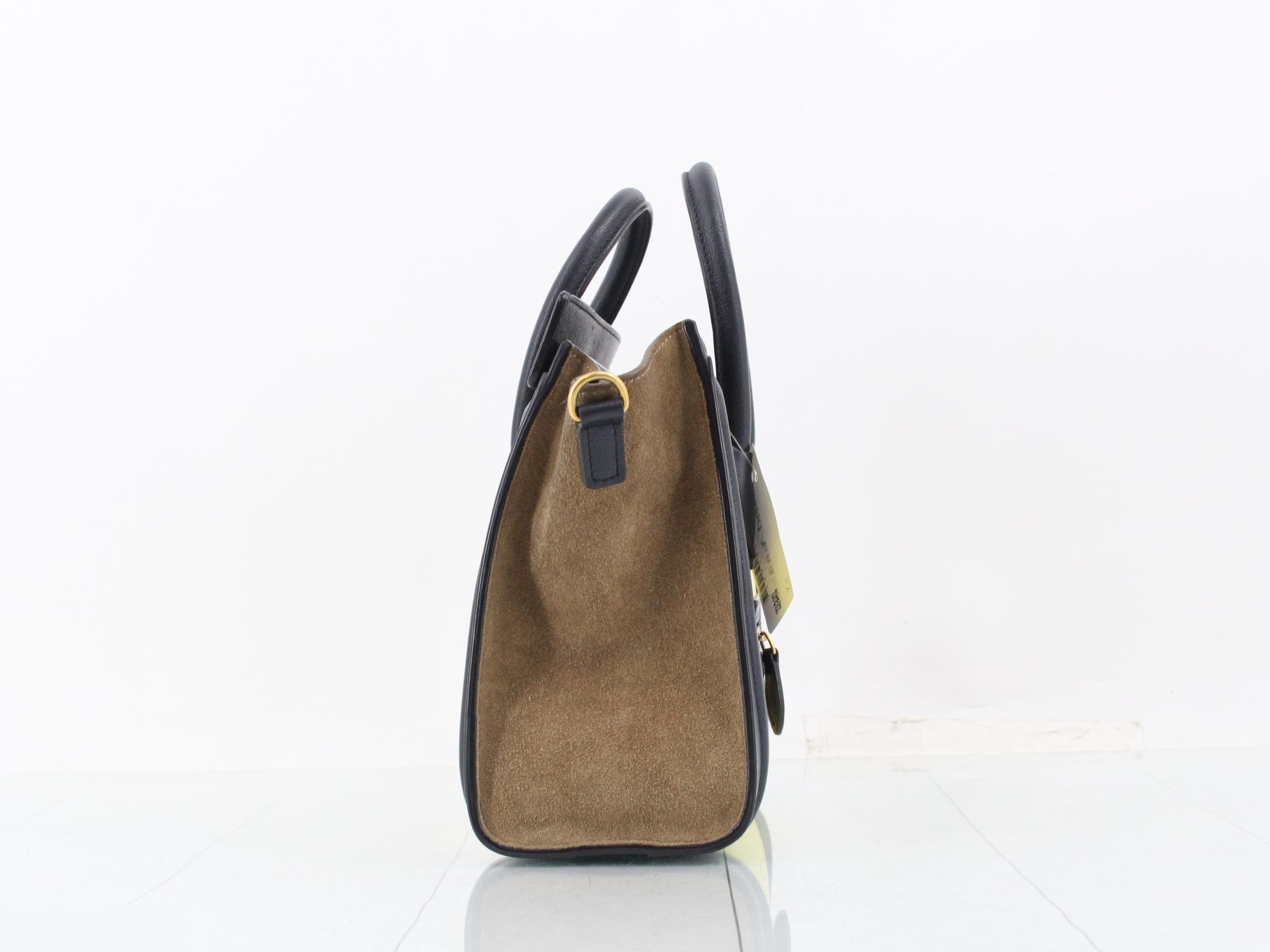 Luggage Nano Leather/Suede 2-Way Handbag — view 4