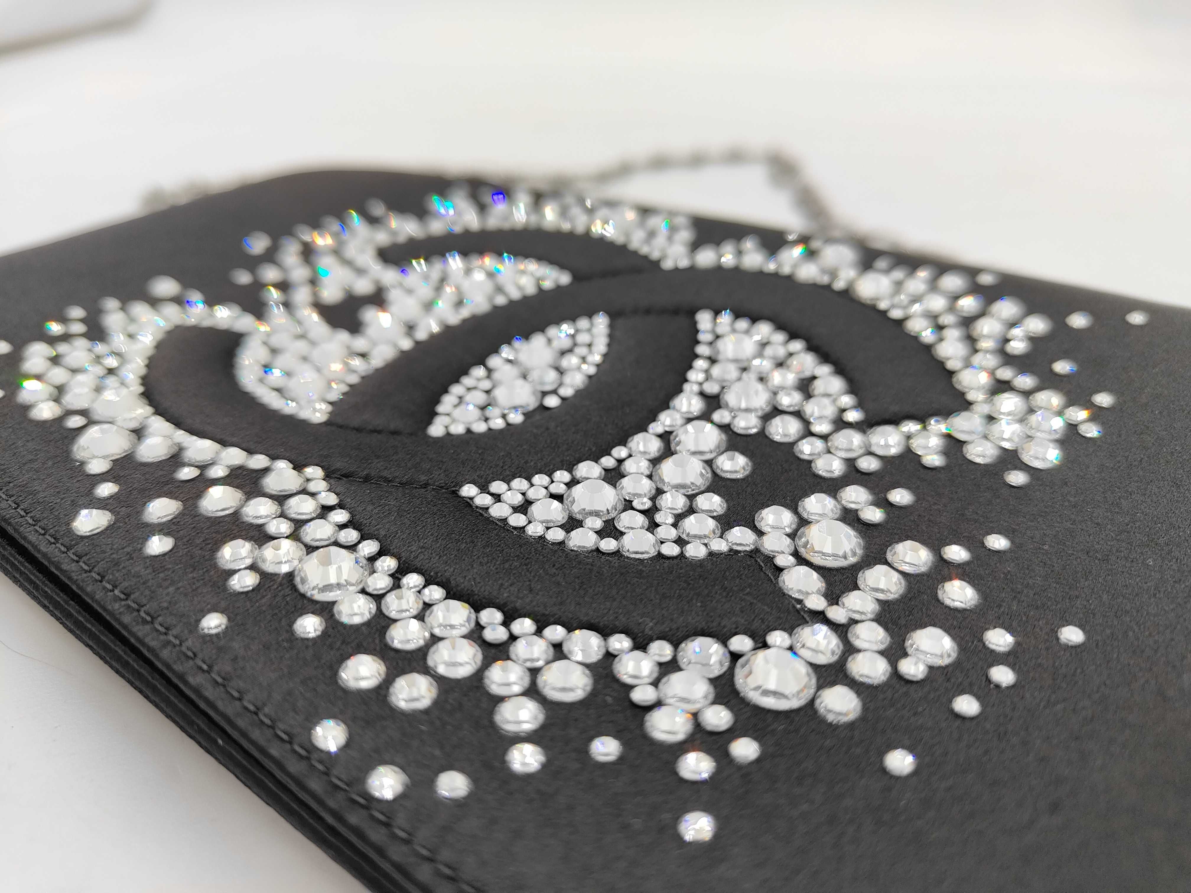 Coco Mark Rhinestone Chain Shoulder Bag — view 13