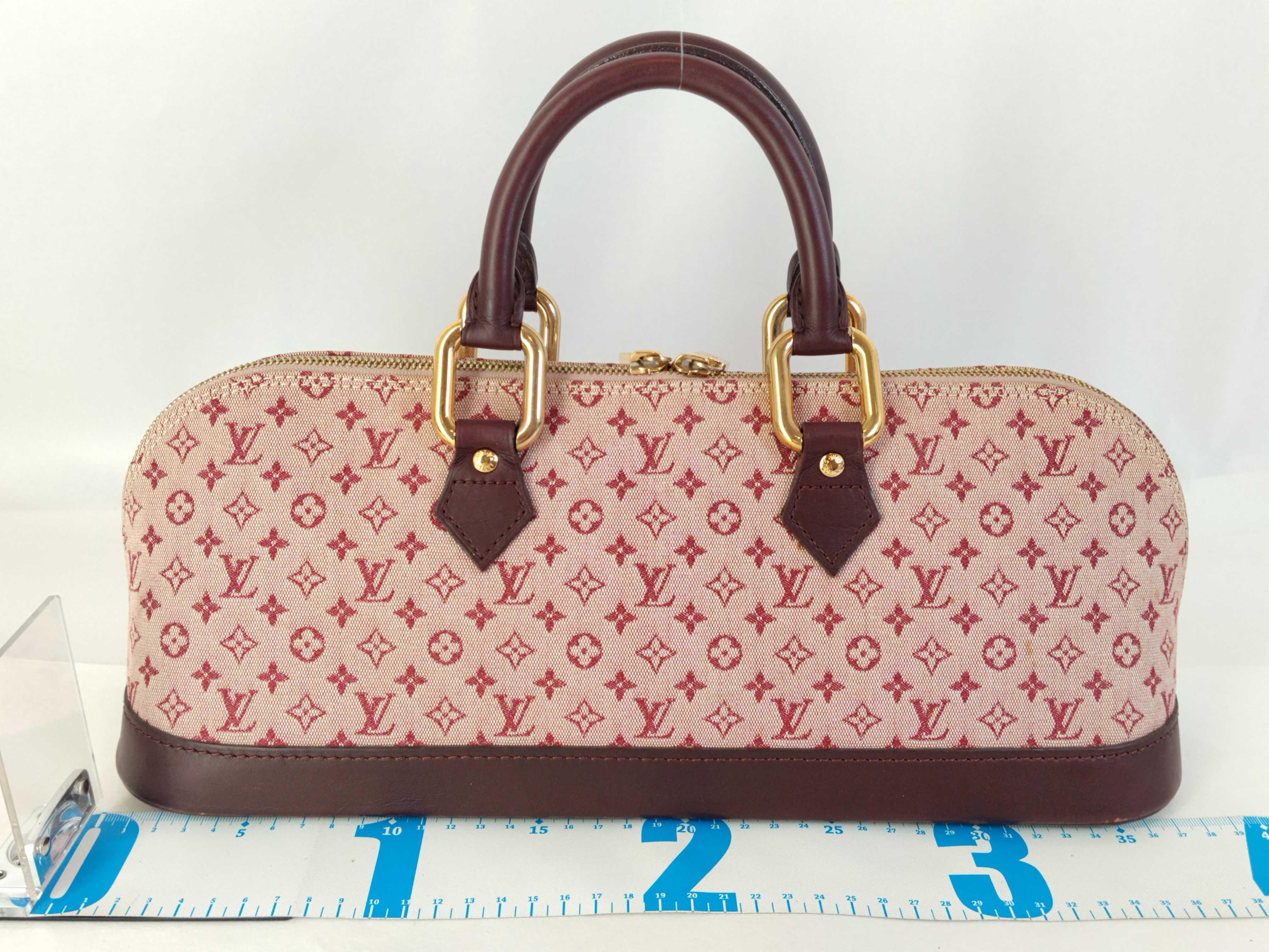 Monogram Mini Alma Long M92207 MI0022 Red x Brown Handbag — view 2