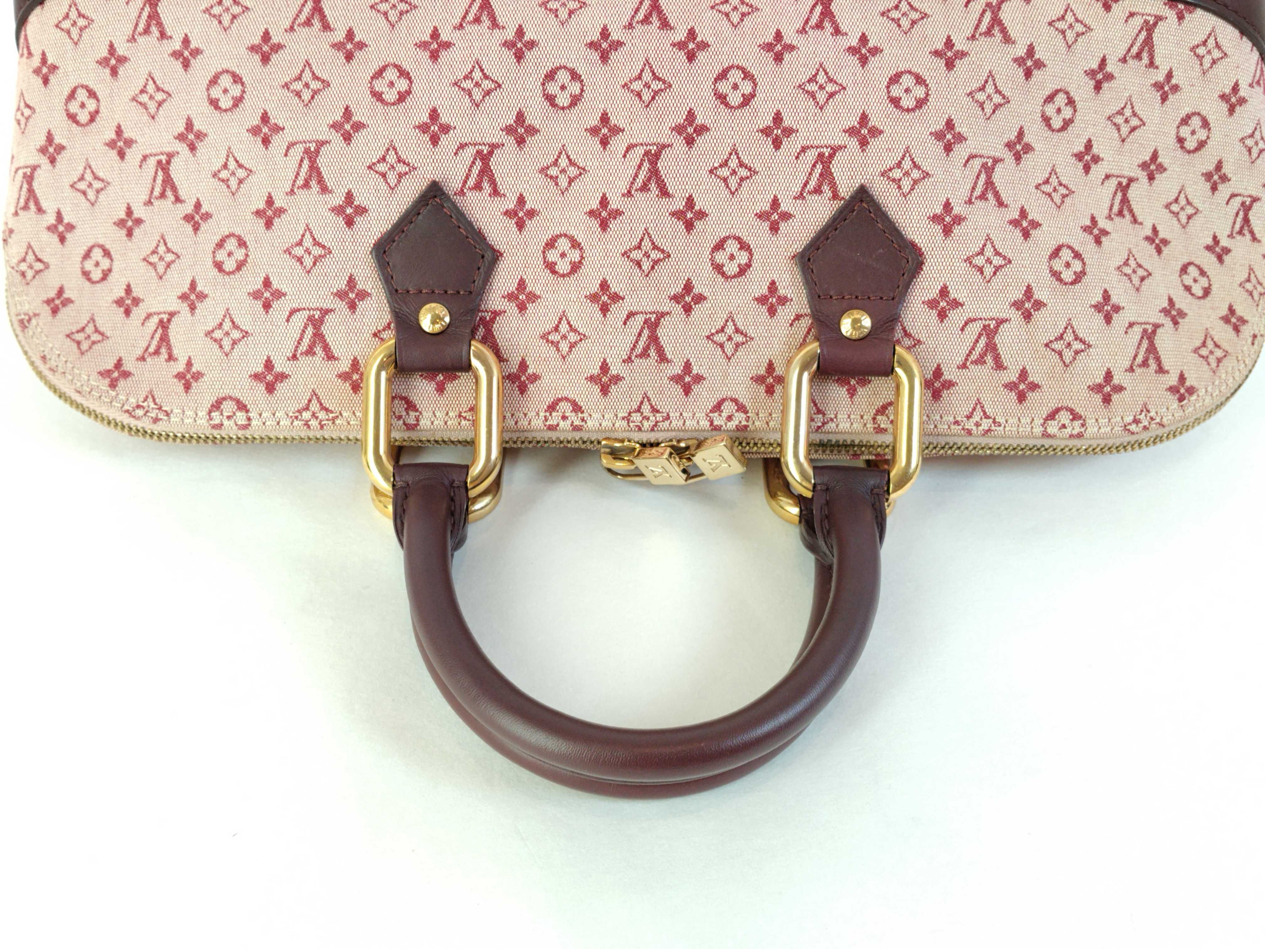 Monogram Mini Alma Long M92207 MI0022 Red x Brown Handbag — view 3