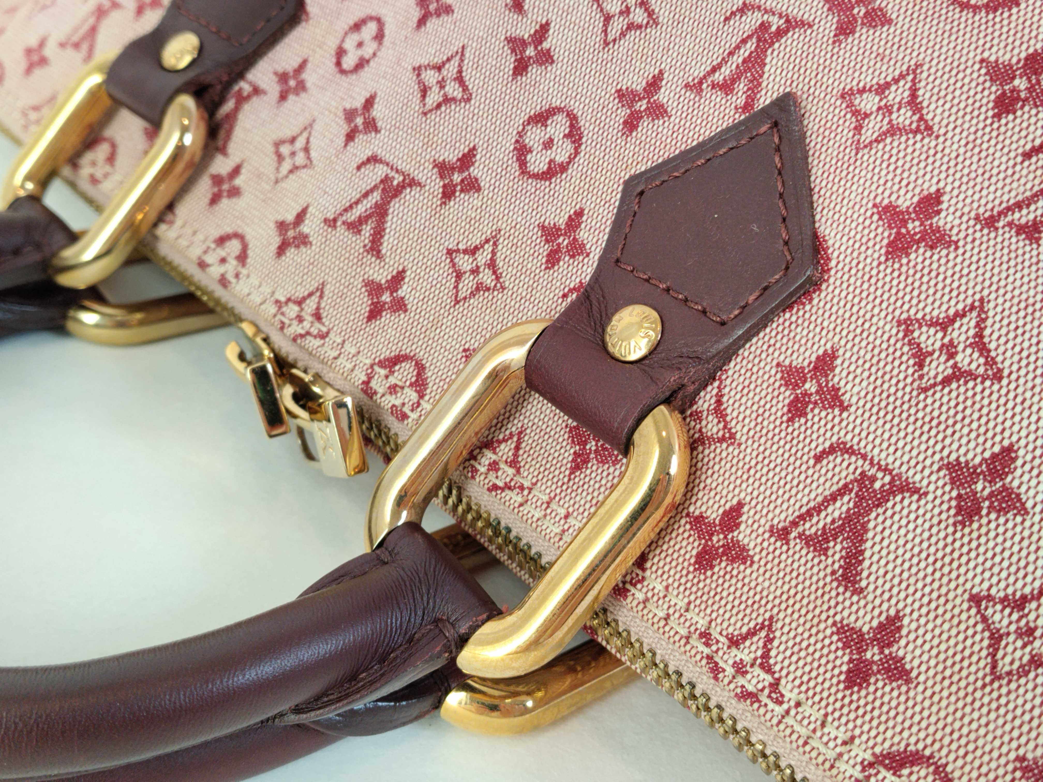 Monogram Mini Alma Long M92207 MI0022 Red x Brown Handbag — view 5