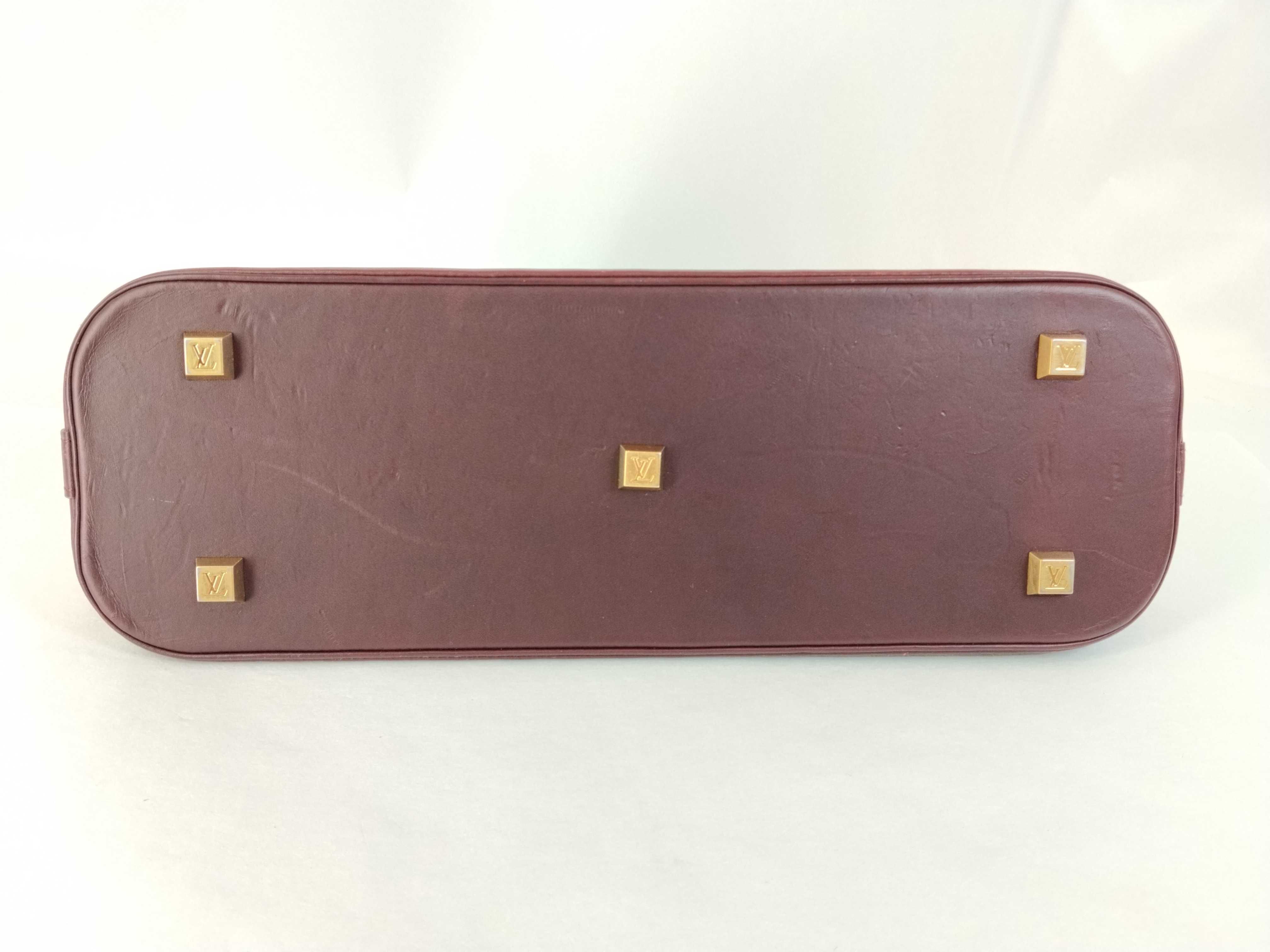 Monogram Mini Alma Long M92207 MI0022 Red x Brown Handbag — view 7