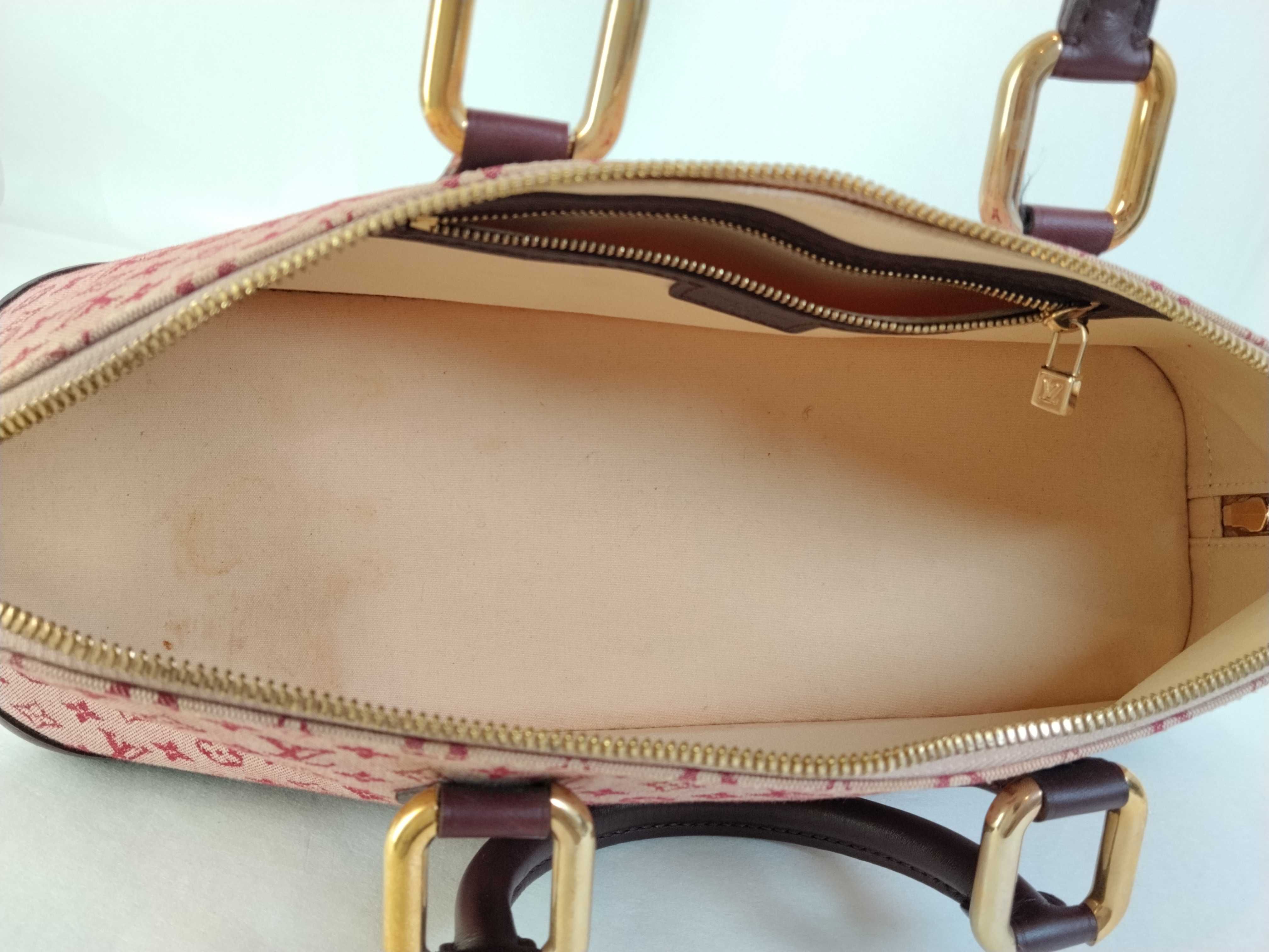 Monogram Mini Alma Long M92207 MI0022 Red x Brown Handbag — view 9