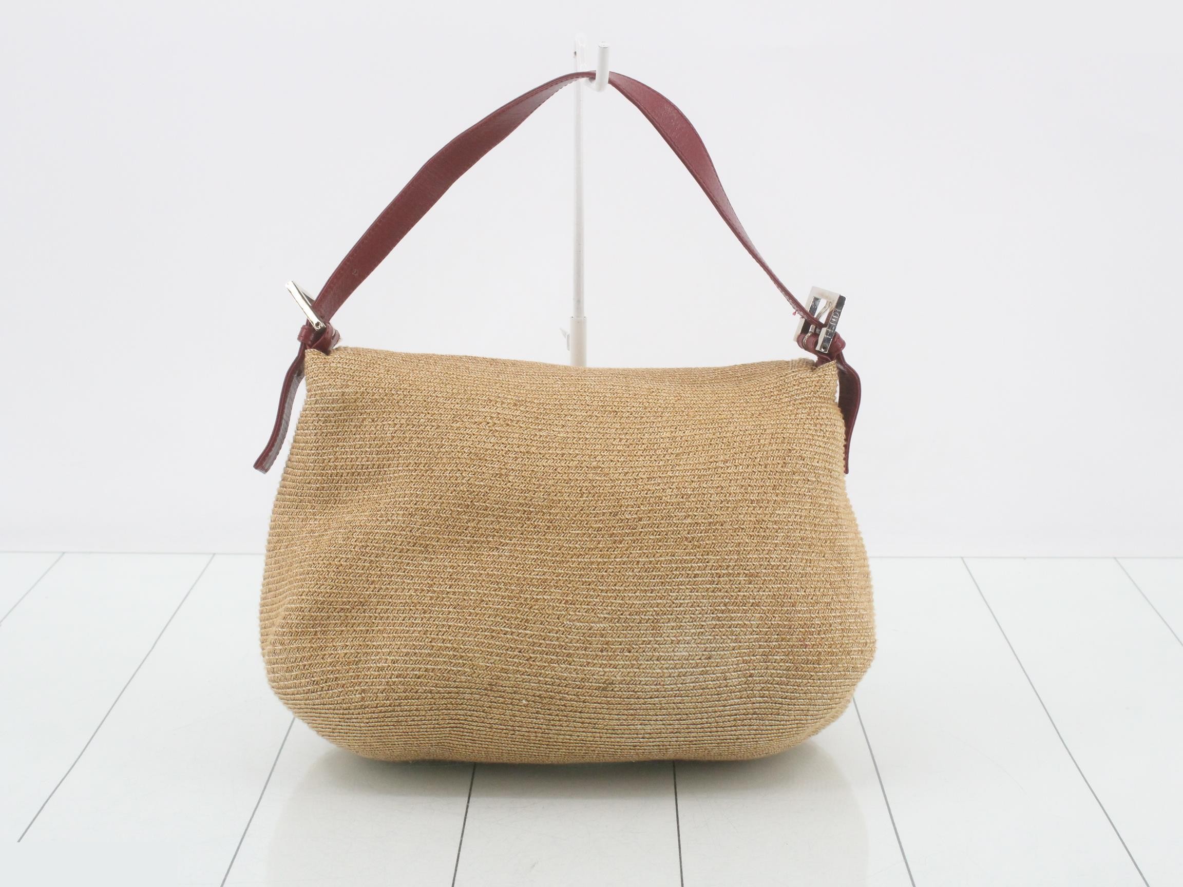 Mamma Bucket Raffia Leather One-Shoulder Bag — view 2