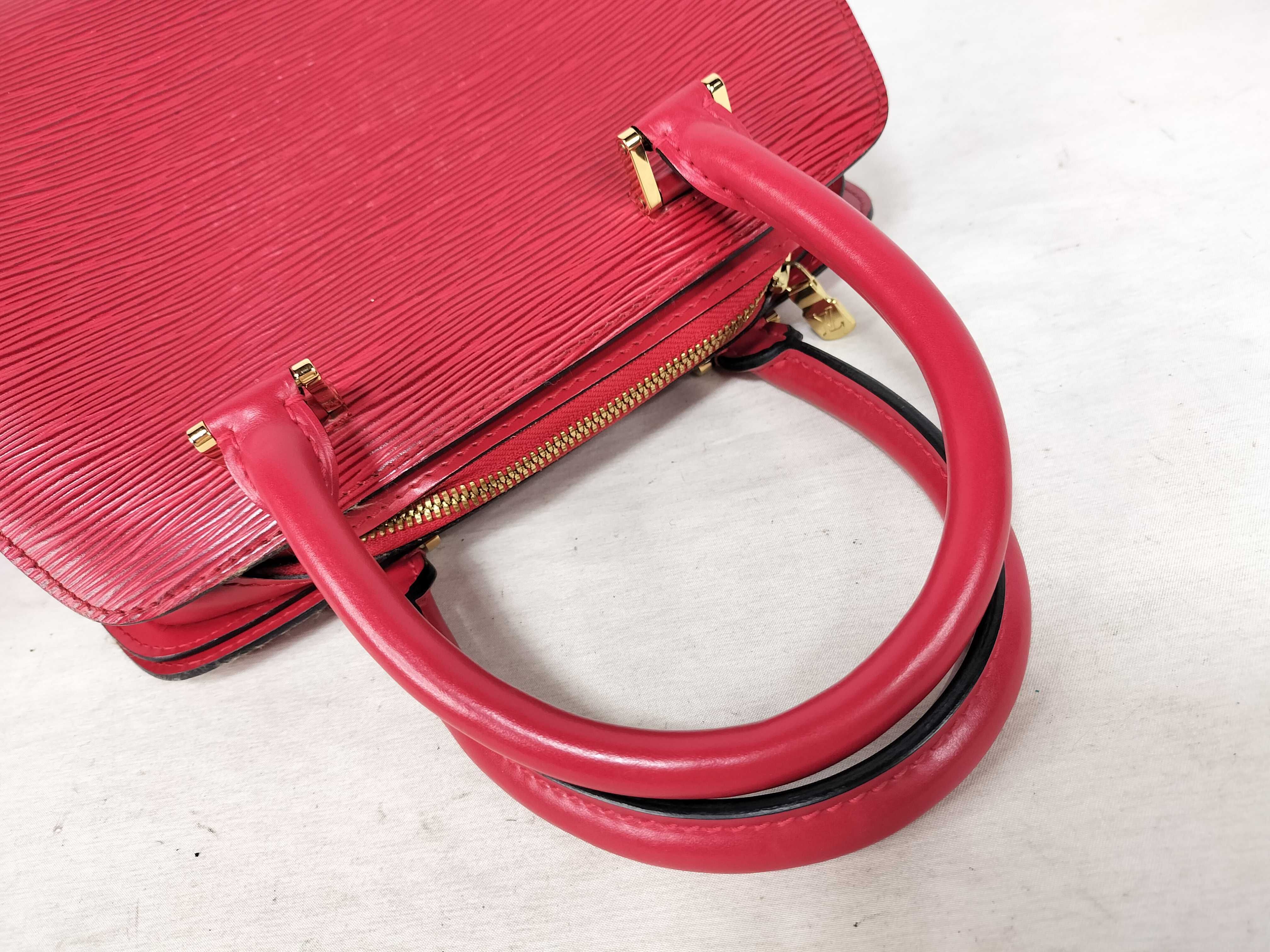 Epi Leather Handbag, M52057 MI0928, Red — view 3