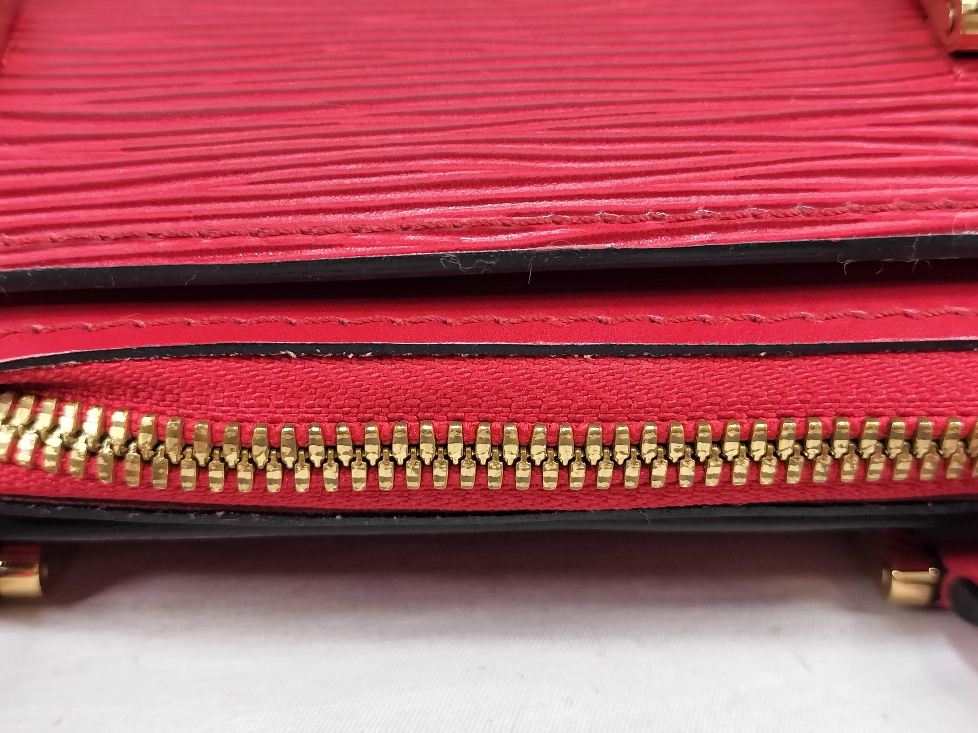 Epi Leather Handbag, M52057 MI0928, Red — view 6