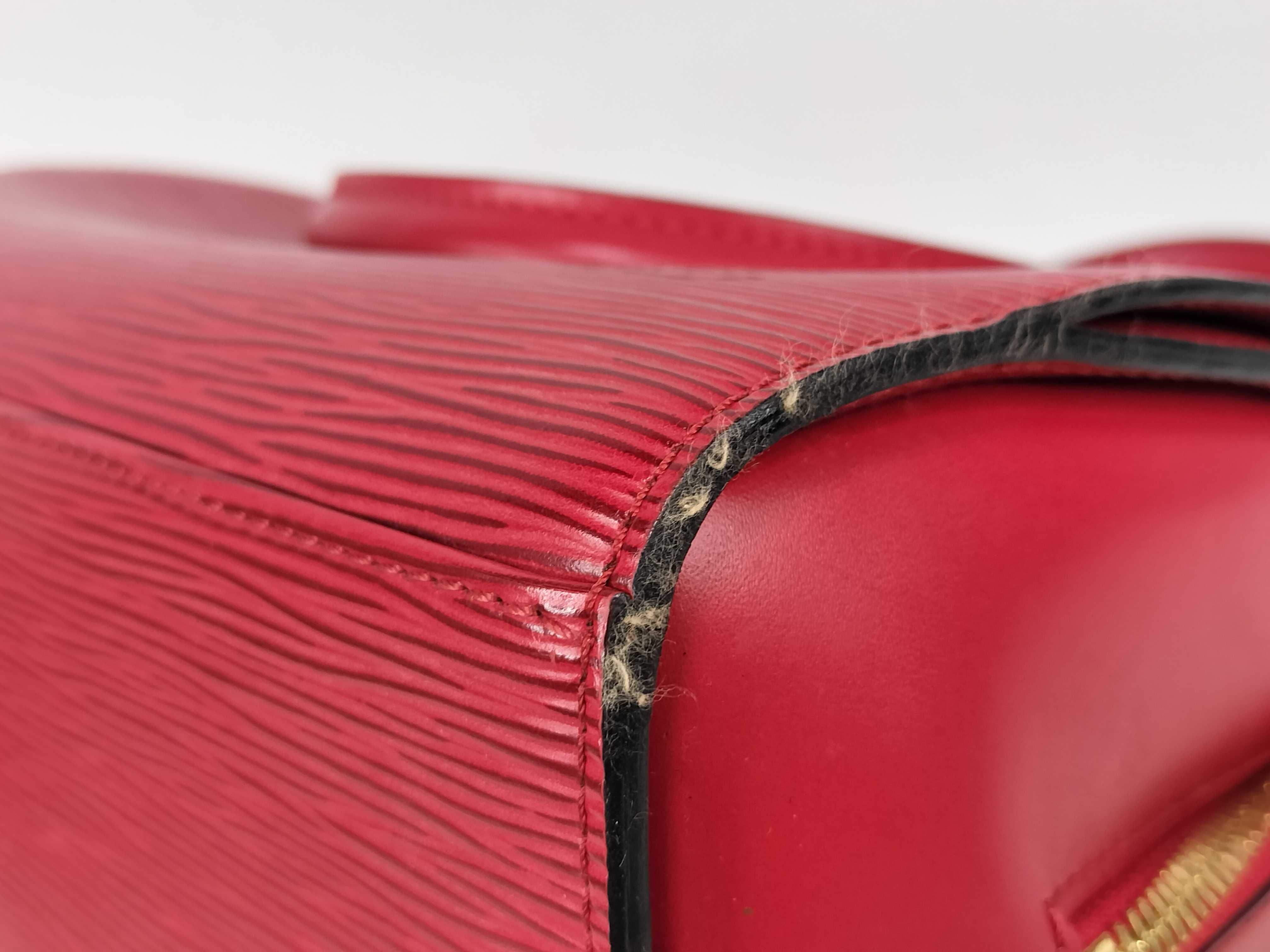 Epi Leather Handbag, M52057 MI0928, Red — view 7