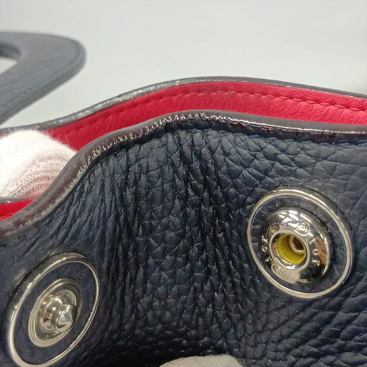Diorissimo Leather 2-Way Handbag, Navy — view 12