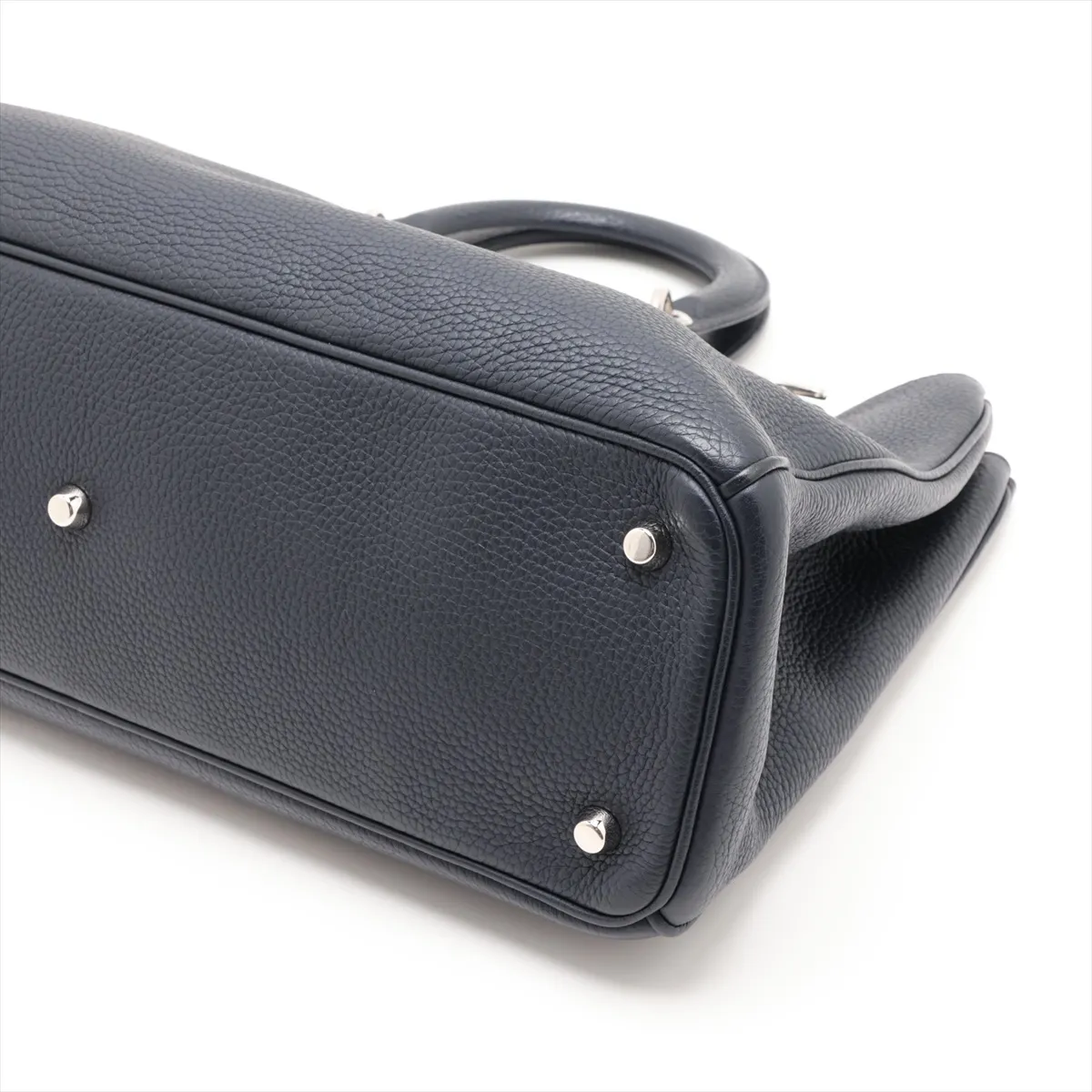 Diorissimo Leather 2-Way Handbag, Navy — view 3