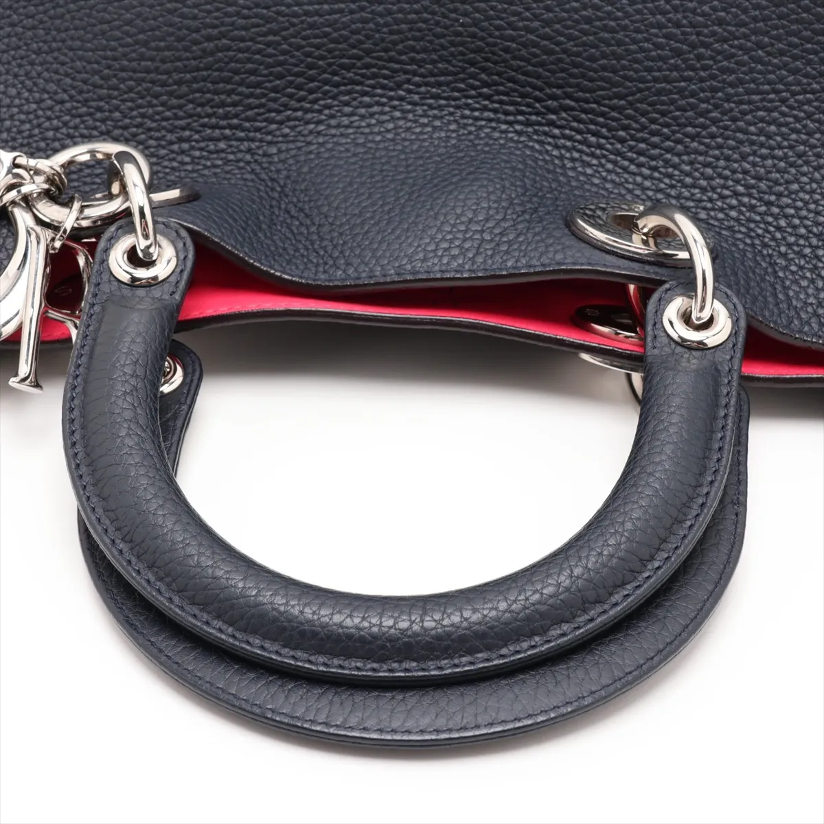 Diorissimo Leather 2-Way Handbag, Navy — view 5