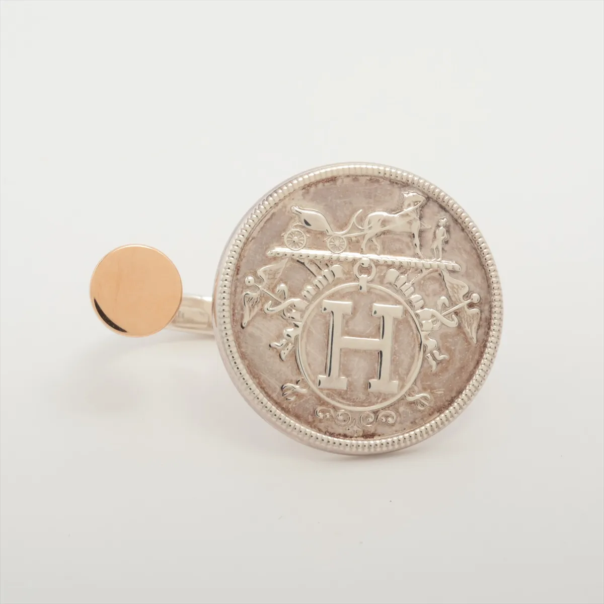 Ex-Libris Ring, Size 49, 925 x 750 mm, 14.6g, Silver x Gold, 19C221748. Shows signs of wear,