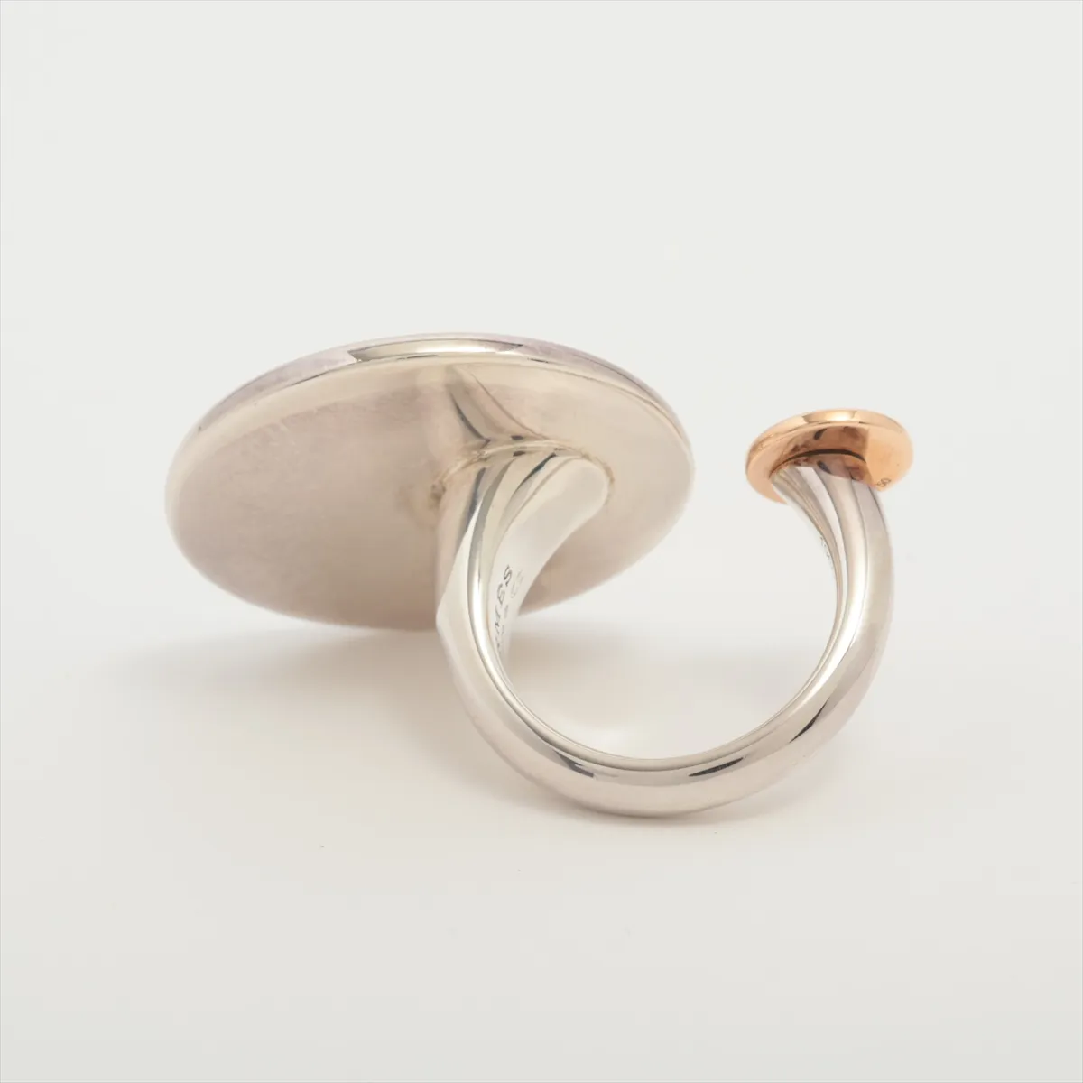 Ex-Libris Ring, Size 49, 925 x 750 mm, 14.6g, Silver x Gold, 19C221748. Shows signs of wear, — view 2