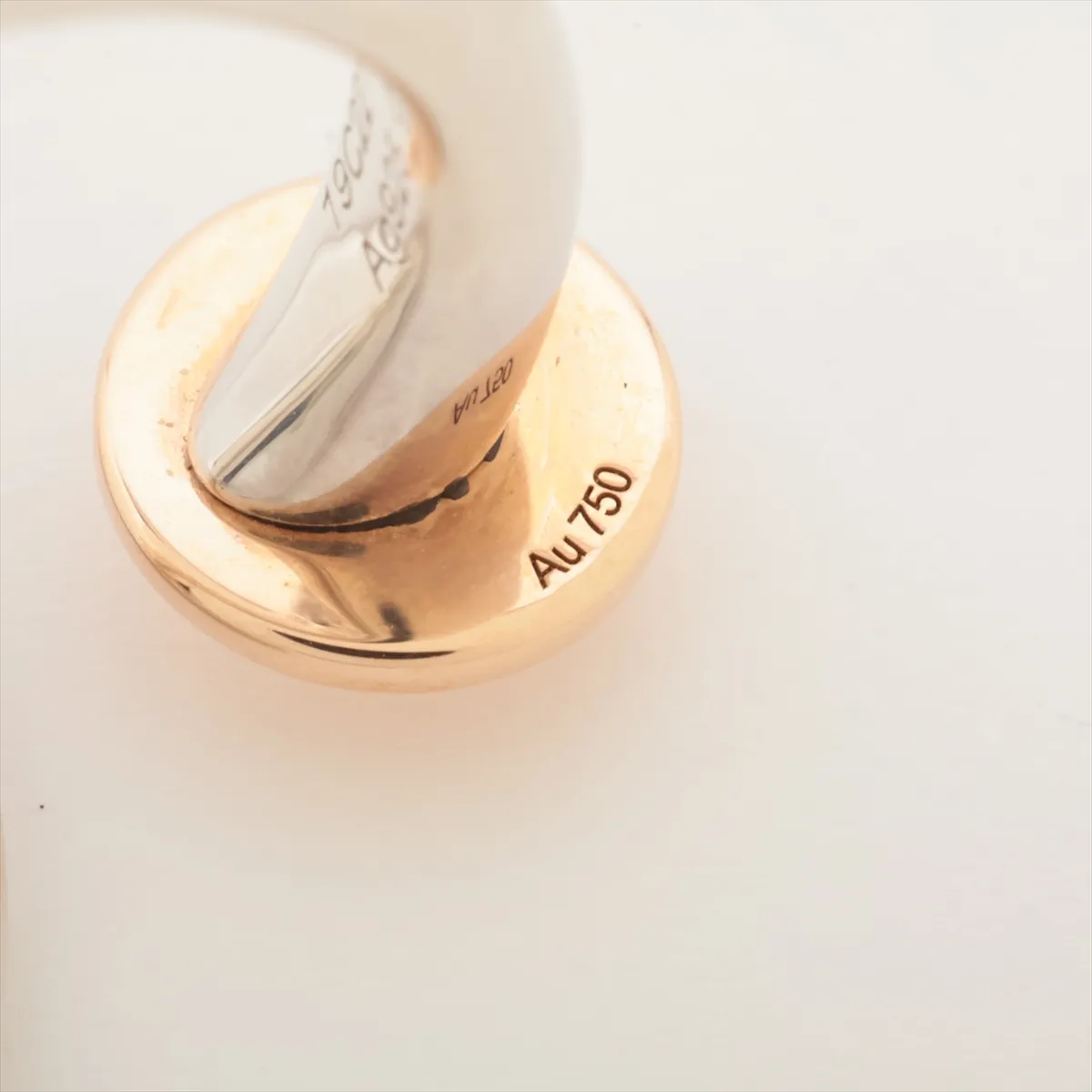 Ex-Libris Ring, Size 49, 925 x 750 mm, 14.6g, Silver x Gold, 19C221748. Shows signs of wear, — view 3