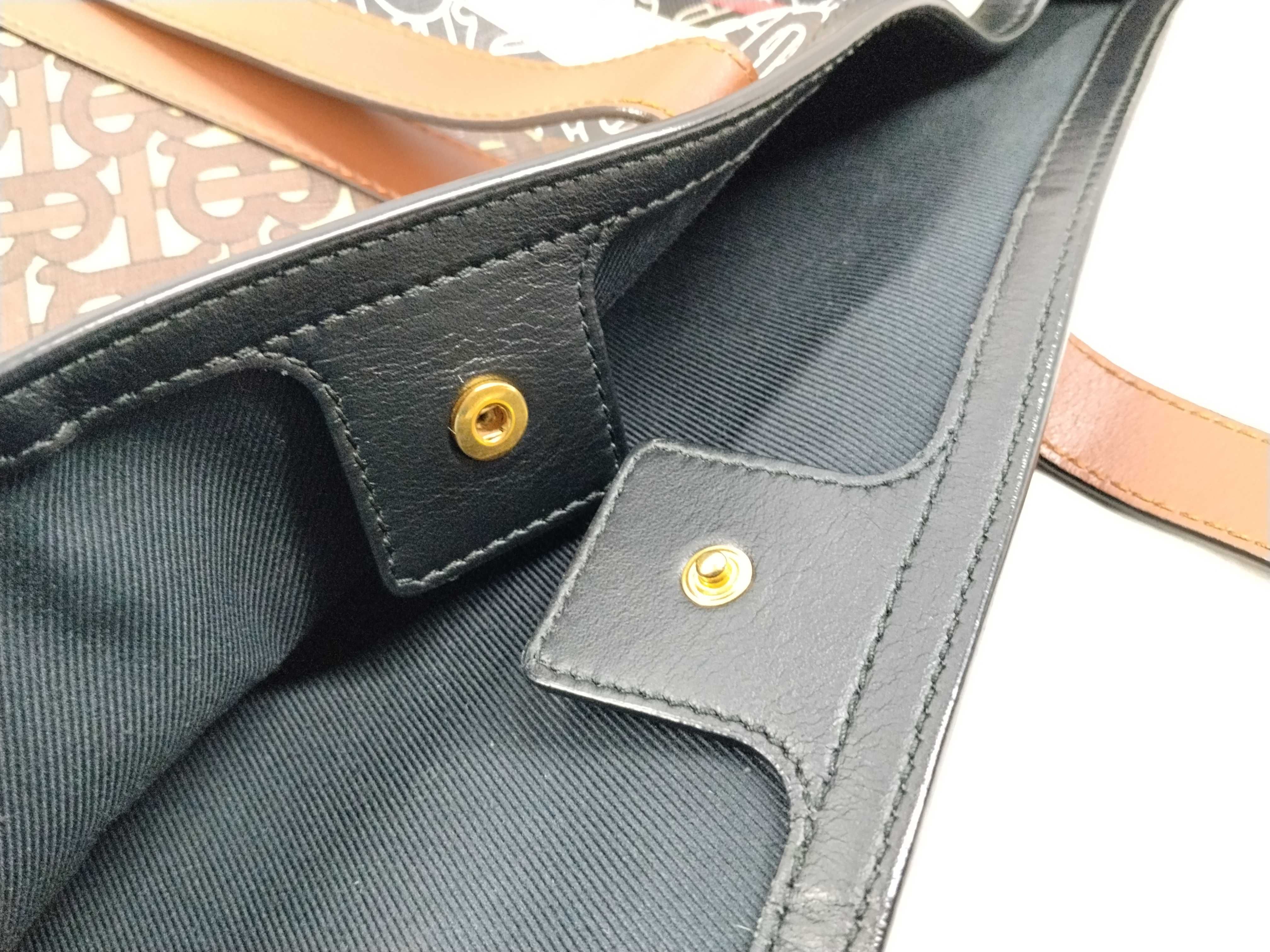 TB Monogram Tote Bag, Beige x Brown, with dust bag. — view 14